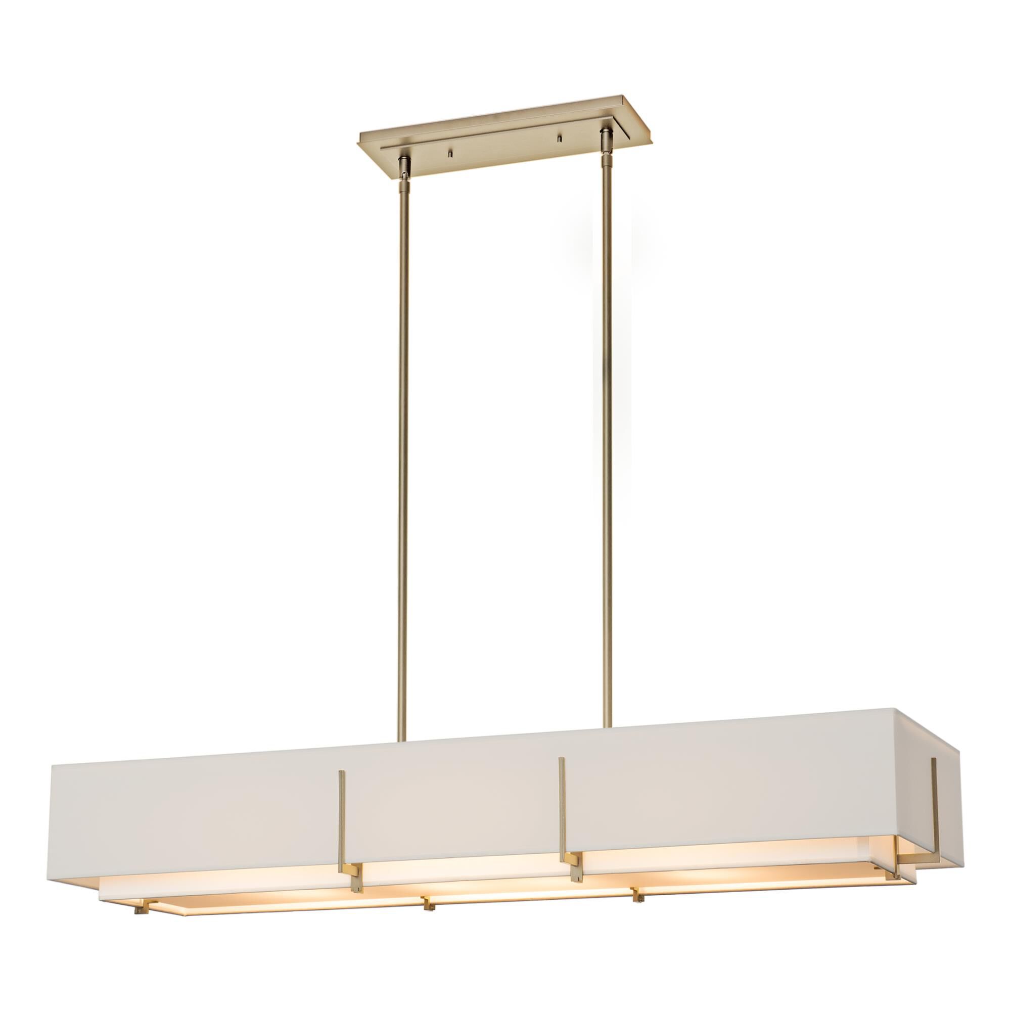 Shown in Soft Gold finish and Beige shade