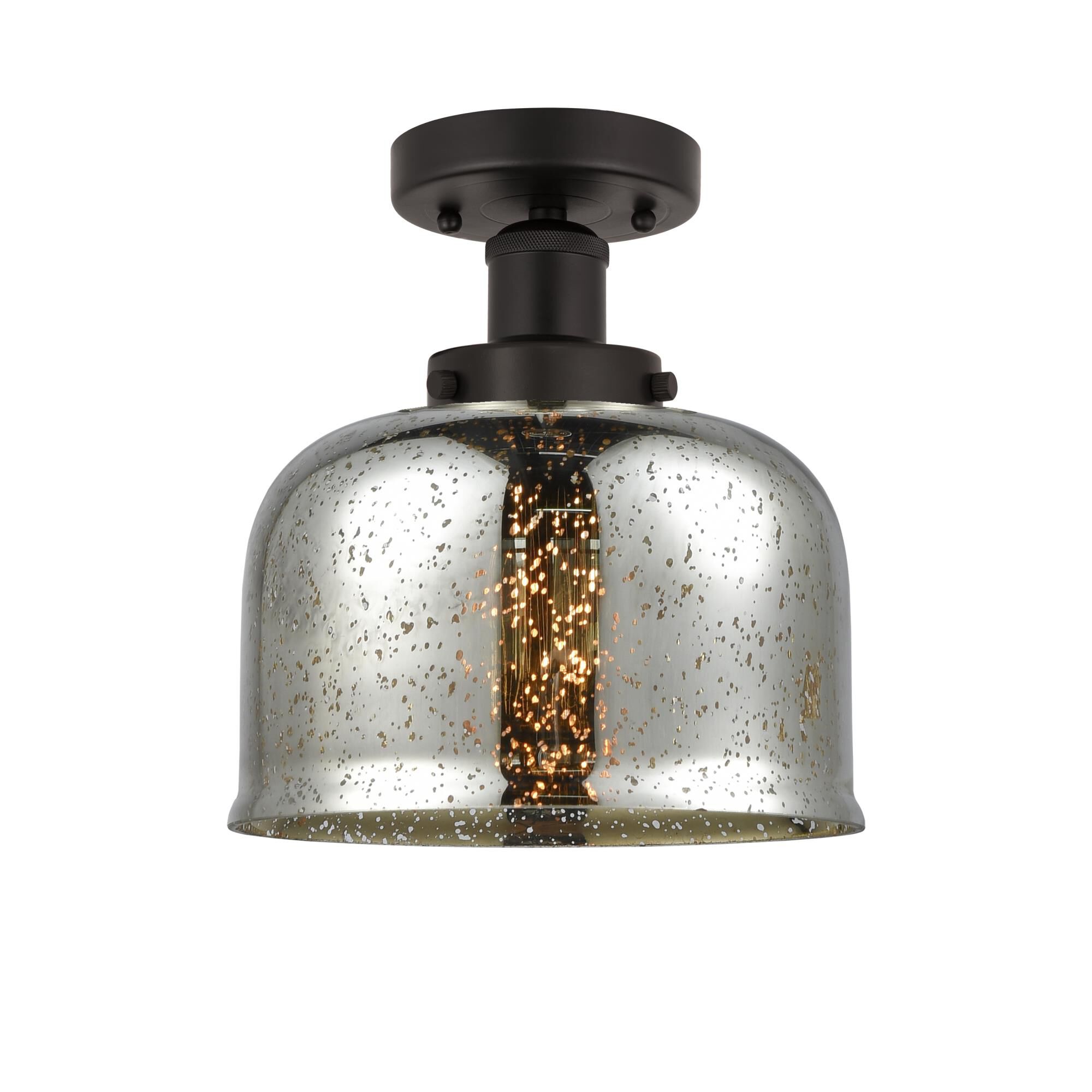 Shown in Oil Rubbed Bronze, Mercury finish and Mercury glass and Mercury Glass shade