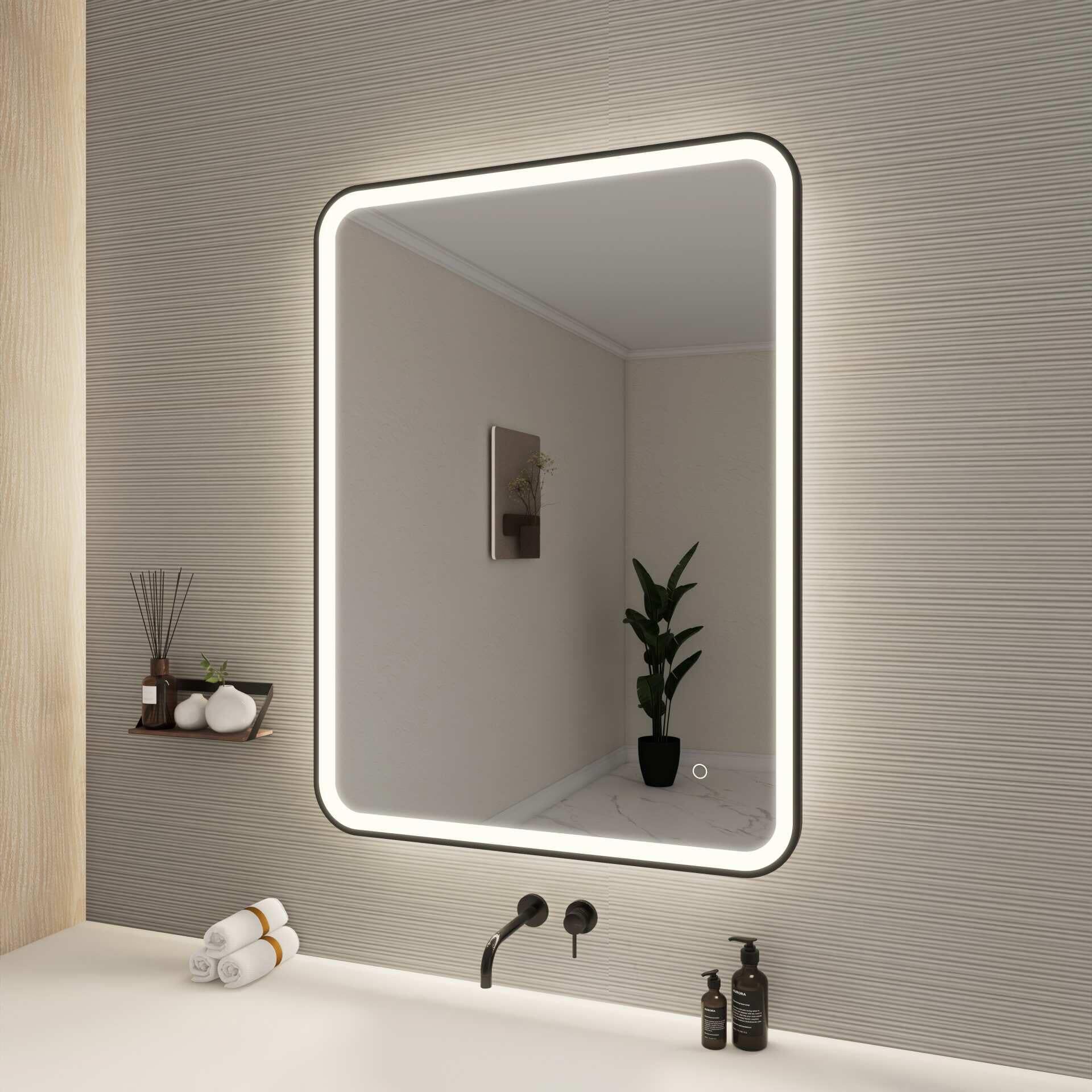 Harmoni 40 Inch Rectangular LED Lighted Mirror by Elegant Decor