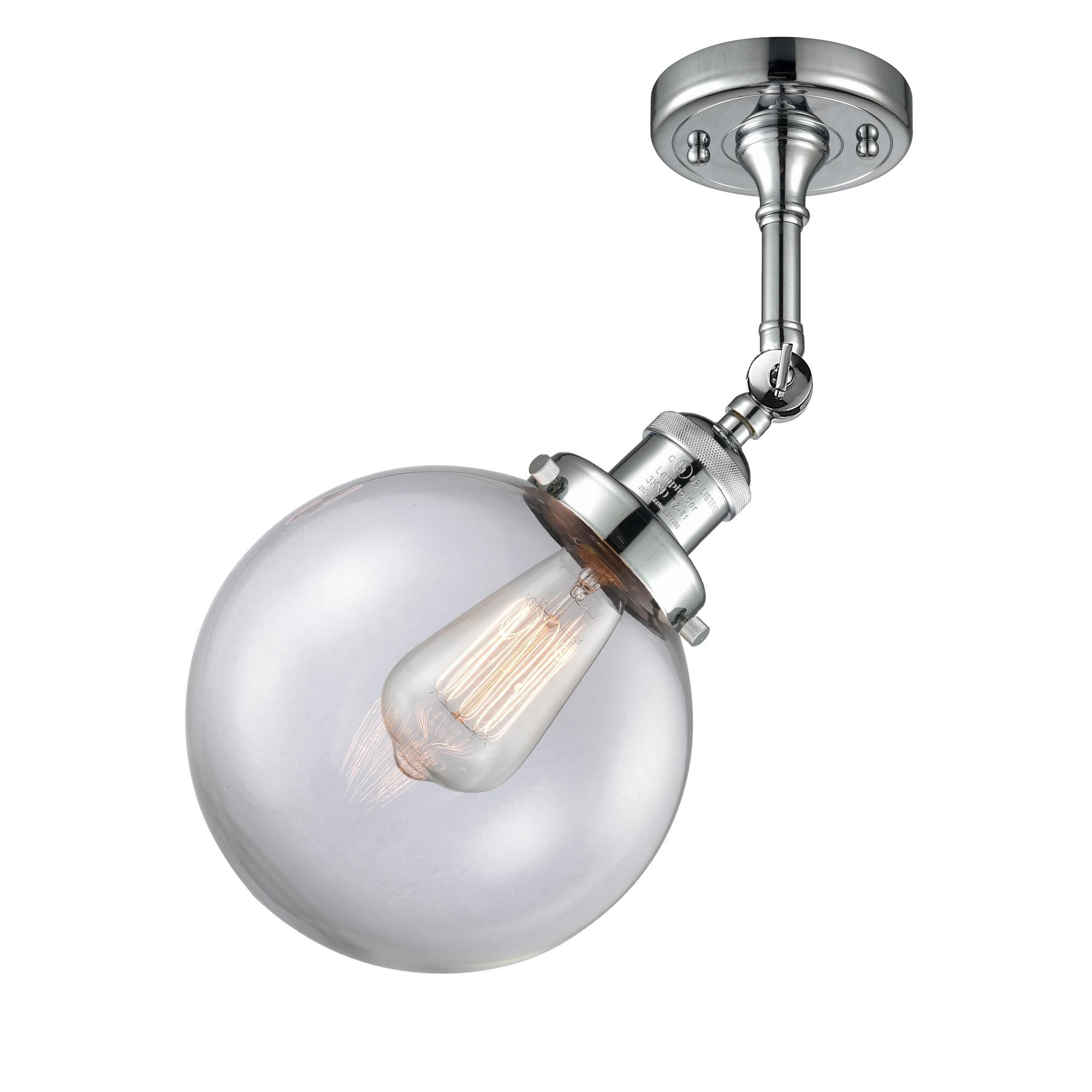 Shown in Polished Chrome finish and Clear glass and No Accent accent