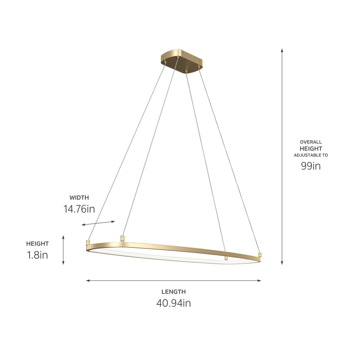 Elan Lighting Koloa 40 Inch LED Chandelier