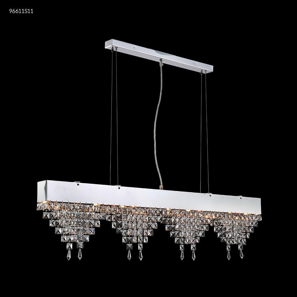 Fashionable Broadway Collection 40 Inch 6 Light Linear Suspension Light by James R. Moder