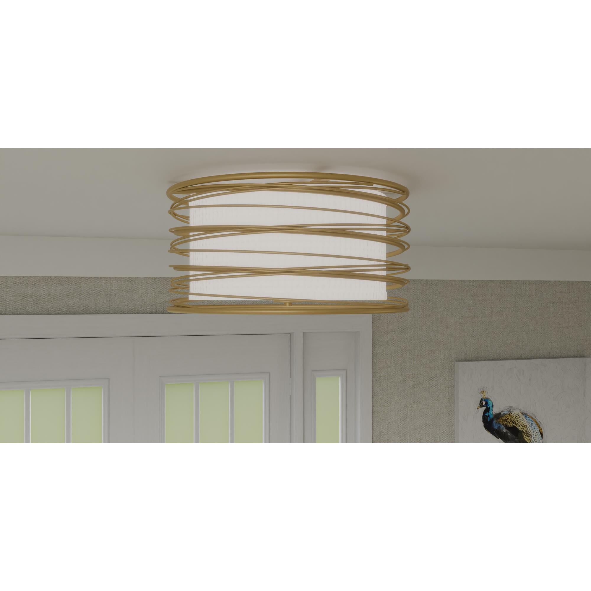 Spiral 20 Inch 3 Light Semi Flush Mount by Quoizel