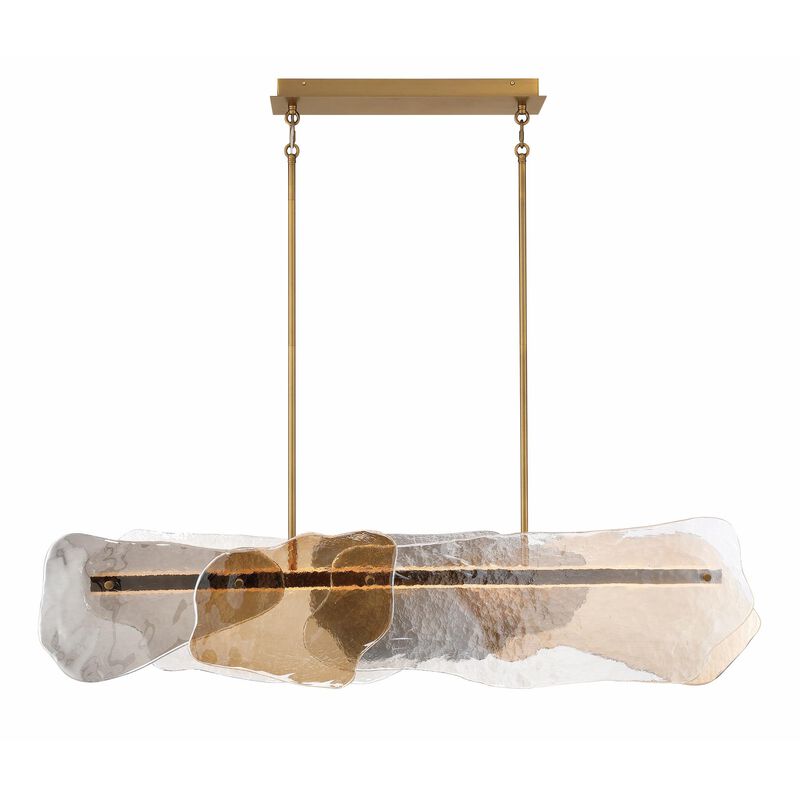 Grotto Large Linear Chandelier by Eurofase Lighting
