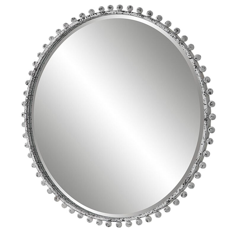 Uttermost Taza Round Iron Mirror Decorative Mirrors by Uttermost
