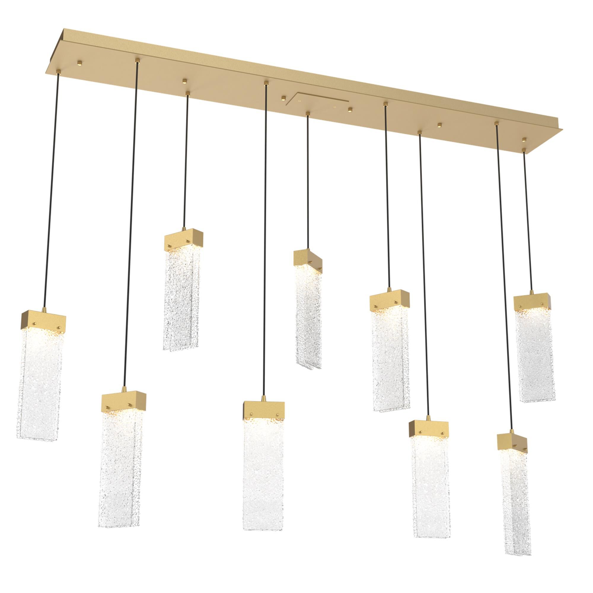 Shown in Gilded Brass finish and Clear Rimelight glass
