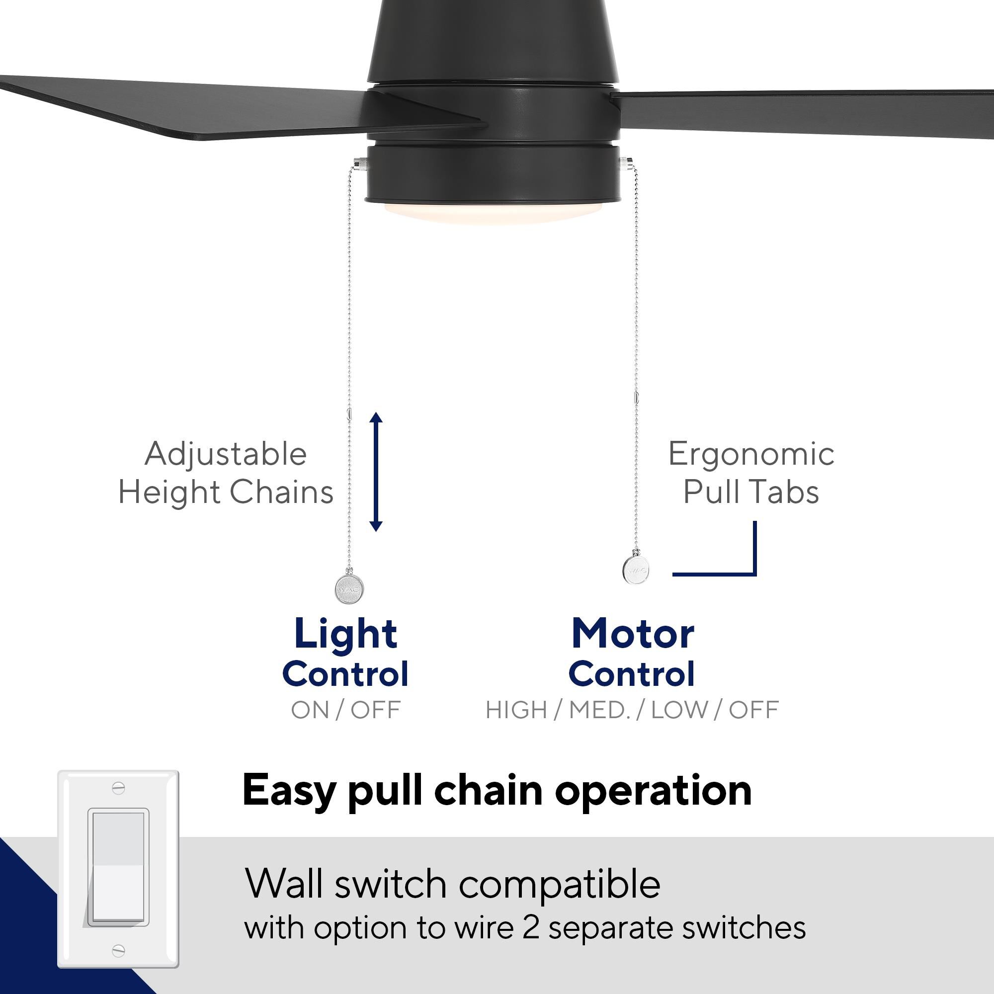 Hug 44 Inch Flush Mount Fan by WAC Lighting