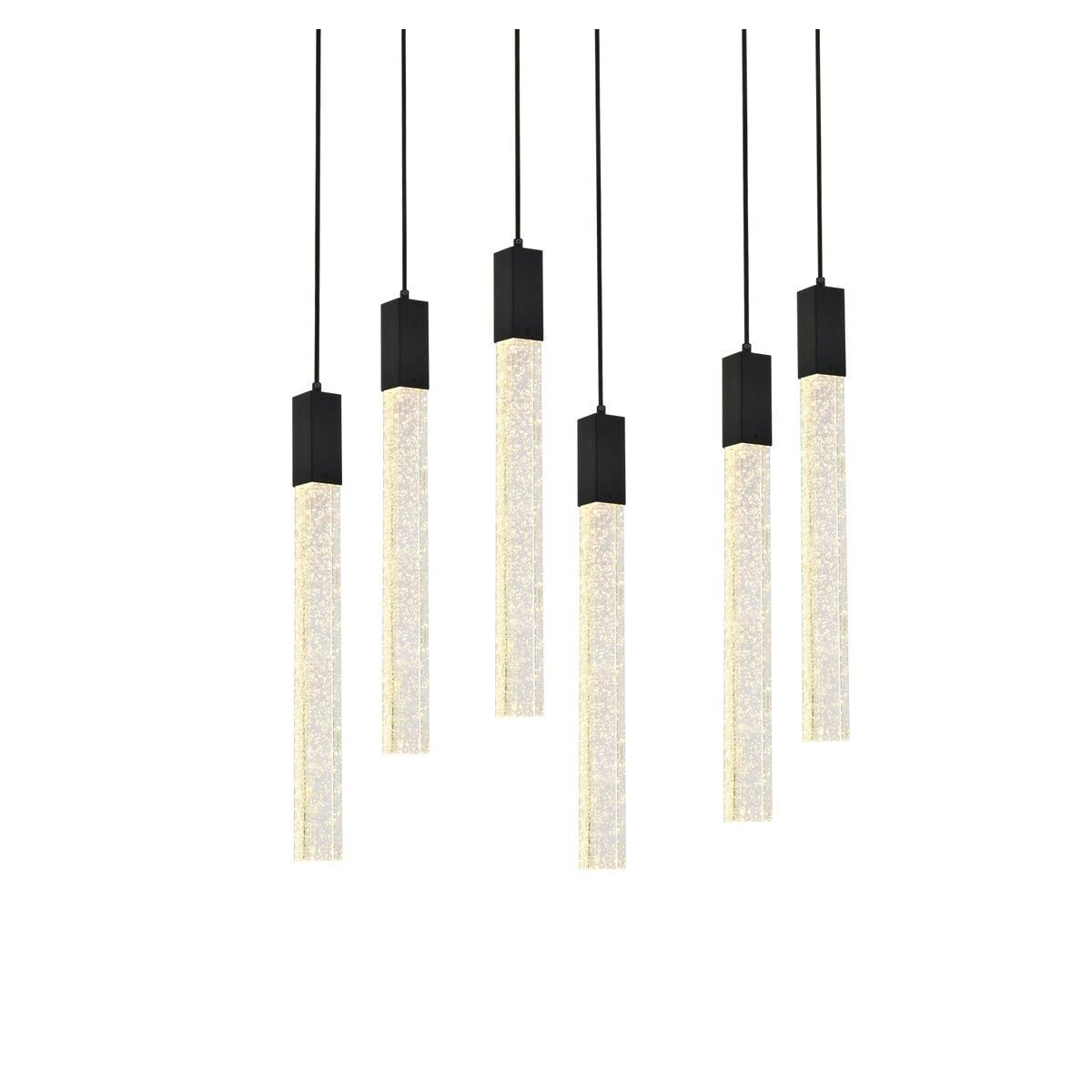 Weston 32 Inch 6 Light LED Linear Suspension Light by Elegant Lighting
