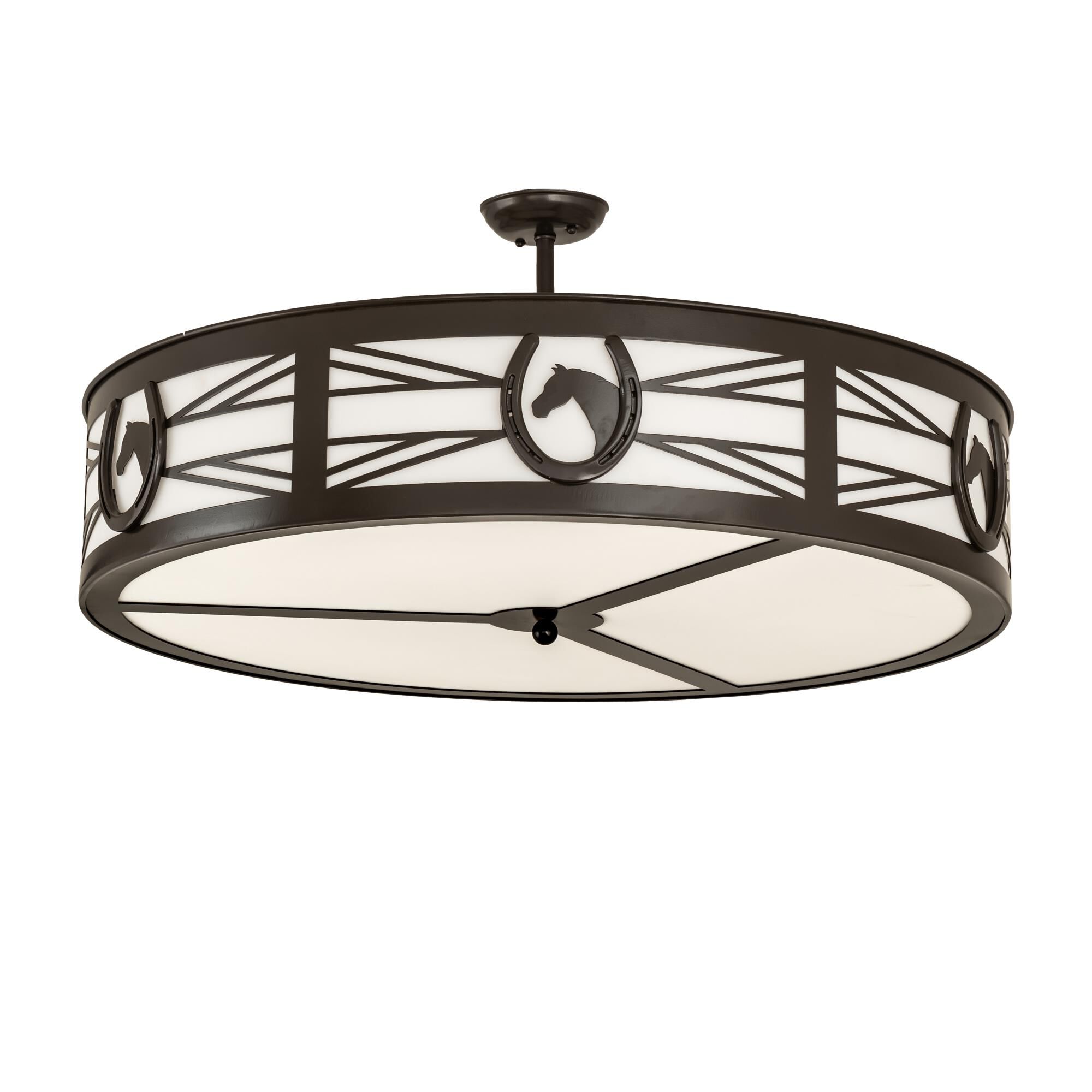 Horseshoe 36 Inch 4 Light Flush Mount by Meyda Lighting