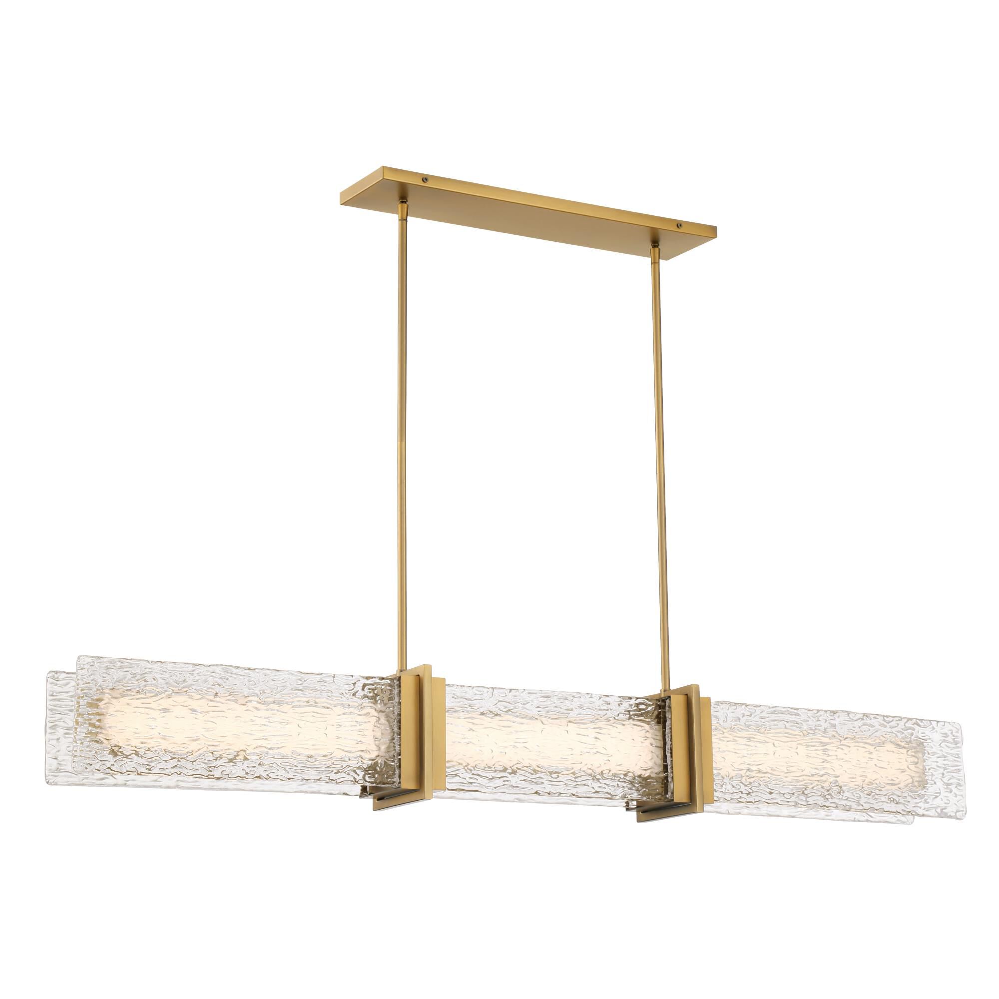 Shown in Legacy Brass finish and Clear glass and Textured Glass shade
