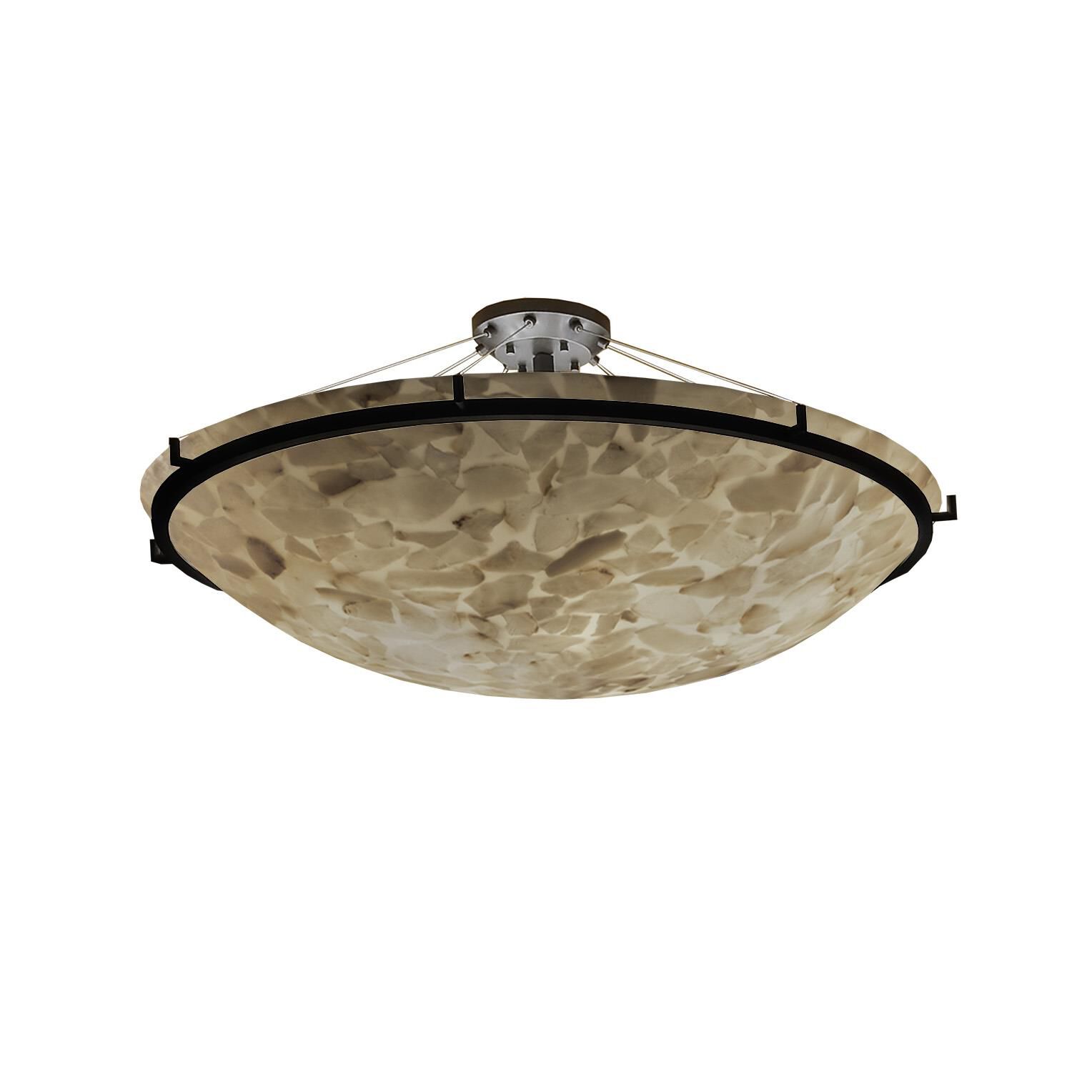 Alabaster Rocks! 51 Inch 6 Light LED Semi Flush Mount by Justice Design Group