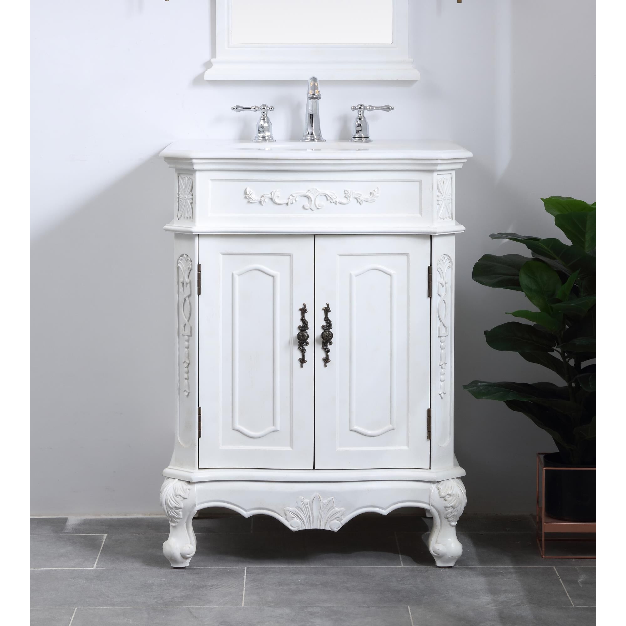 Shown in Antique White finish