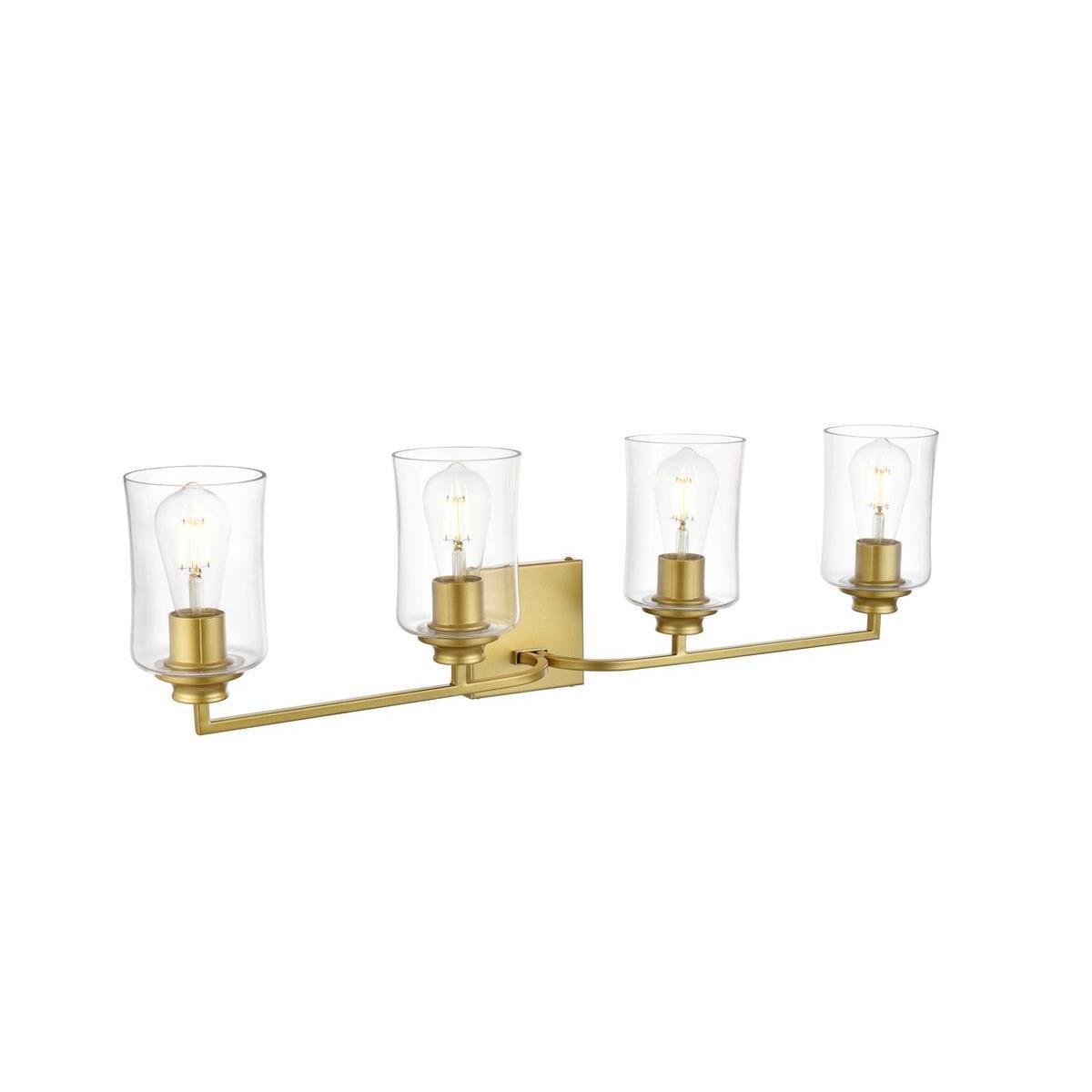 Shown in Brass  finish and Clear glass