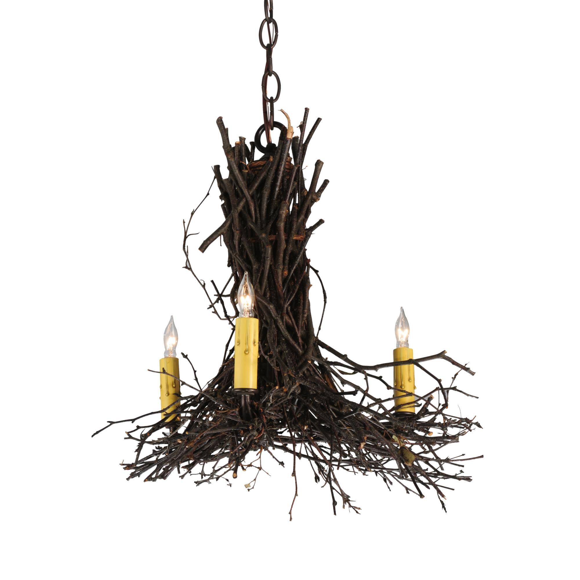 Twigs 20 Inch 3 Light Mini Chandelier by Meyda Lighting