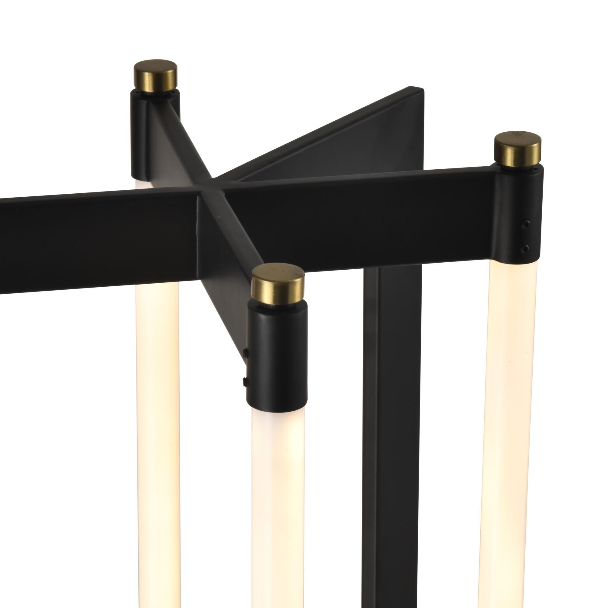 Shown in Black and Brushed Brass finish