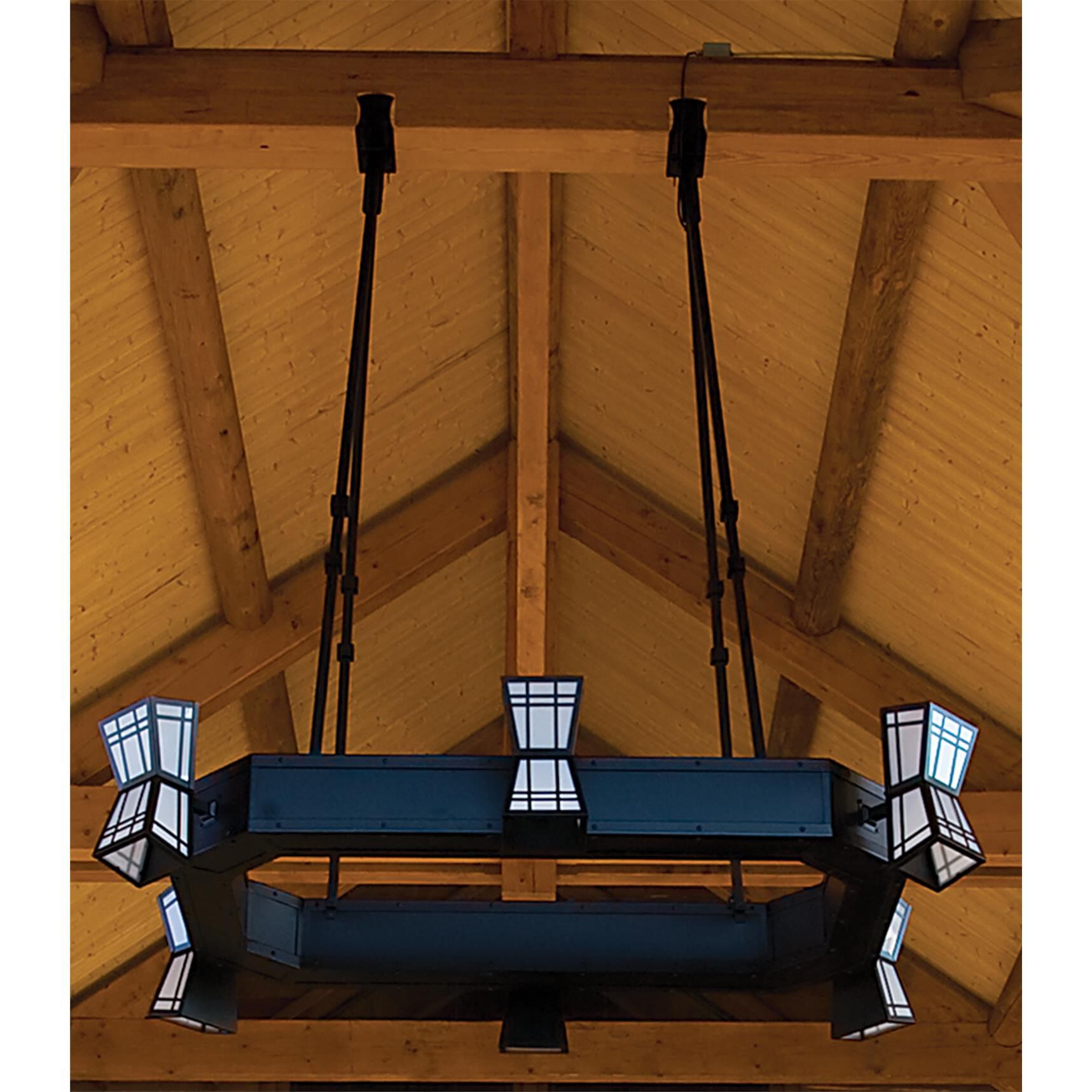 Porte Cochere 96 Inch 6 Light Chandelier by Meyda Lighting