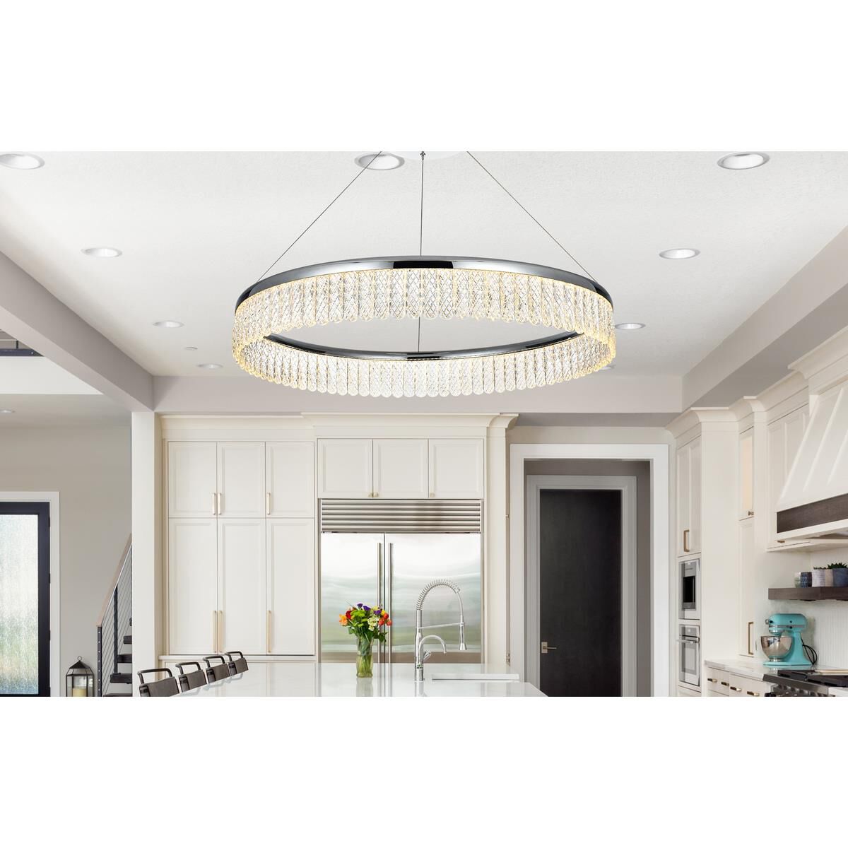 Shown in Chrome finish and Clear Royal Cut crystal