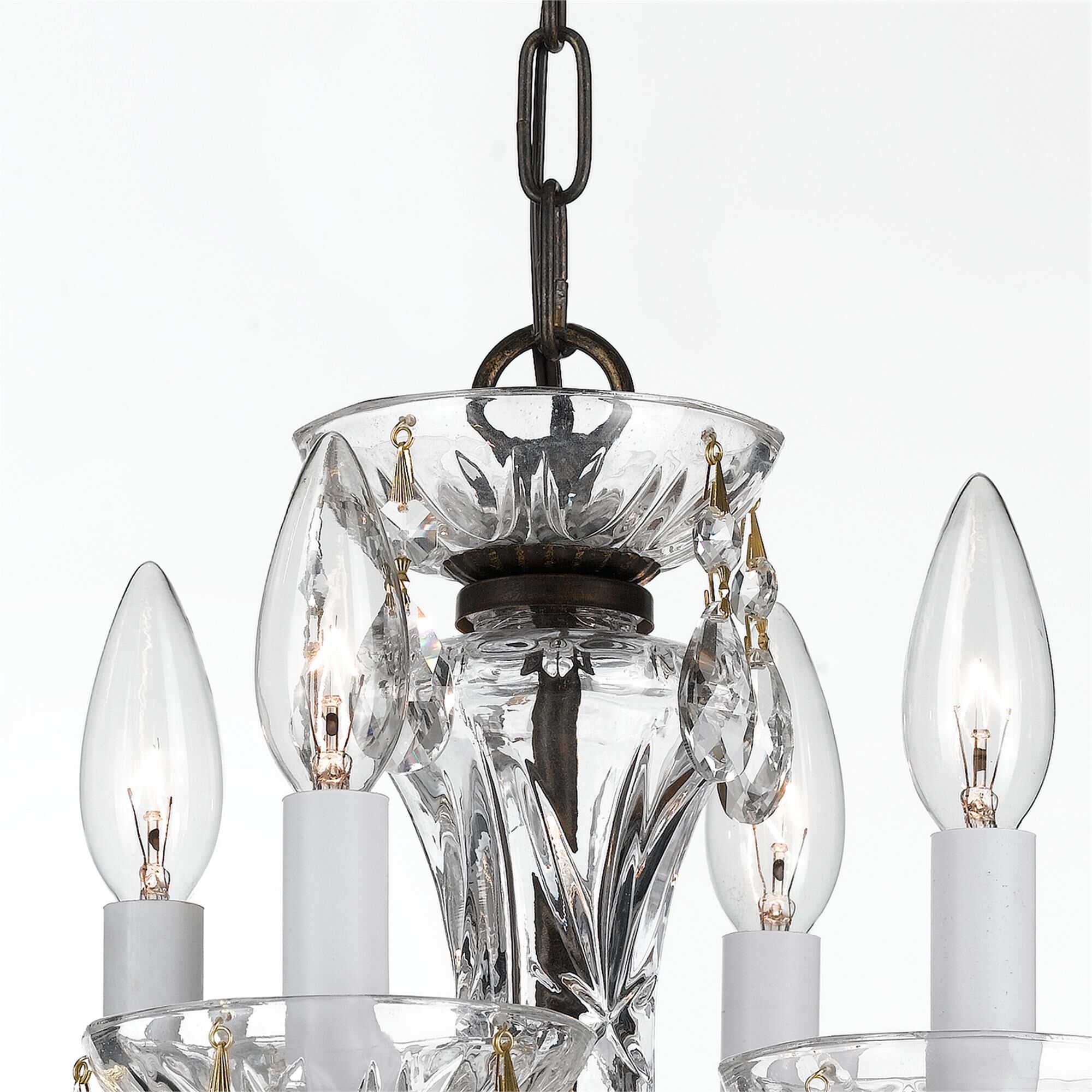 Traditional Crystal 11 Inch Chandelier,