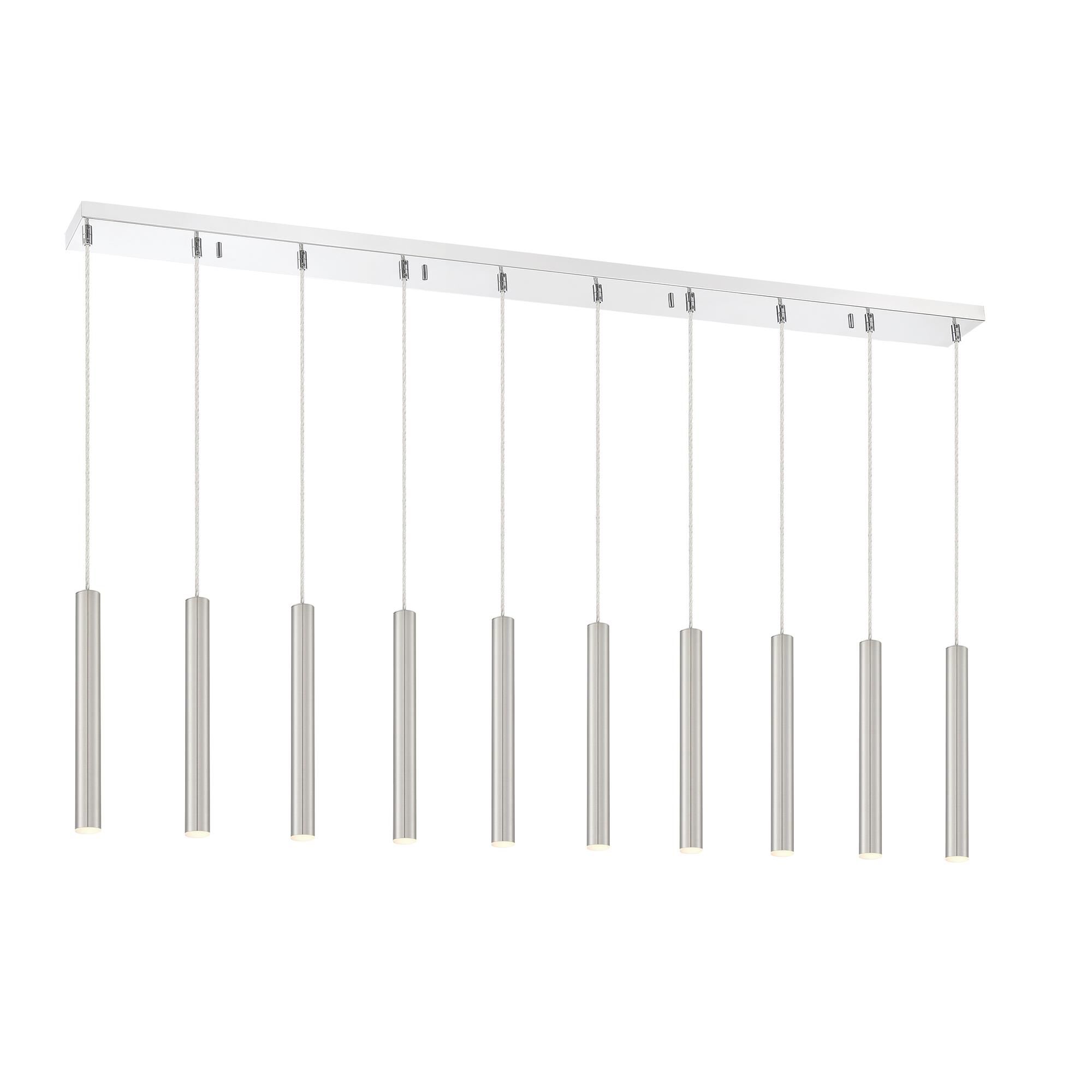 Shown in Chrome finish and Steel glass and Steel shade