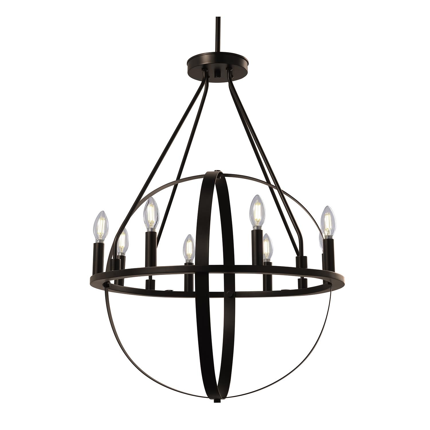 Orbit 24 Inch 8 Light Chandelier by Justice Design Group