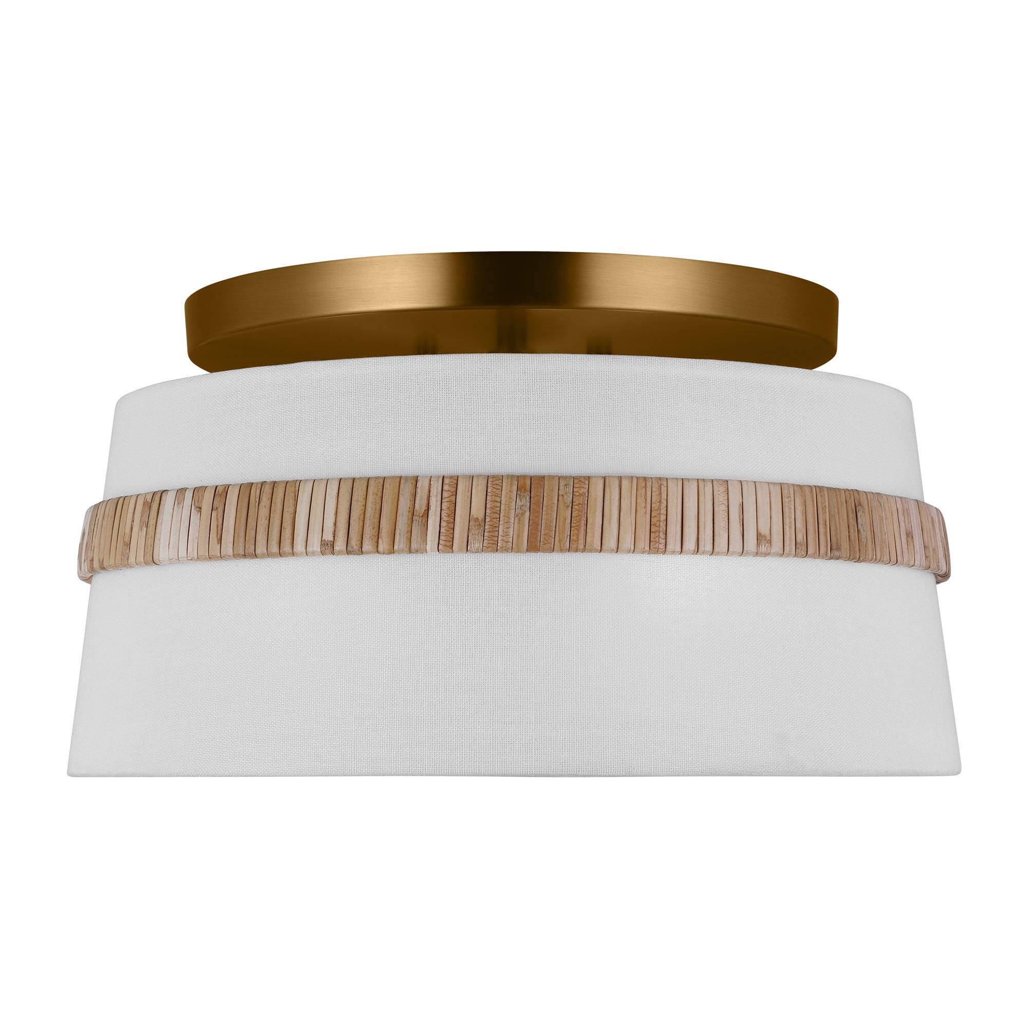 Alexa Hampton Cordtlandt 14 Inch 3 Light Semi Flush Mount,