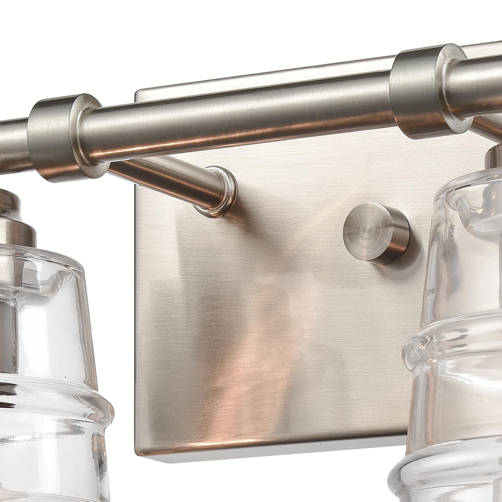 Shown in Silver finish and Clear glass