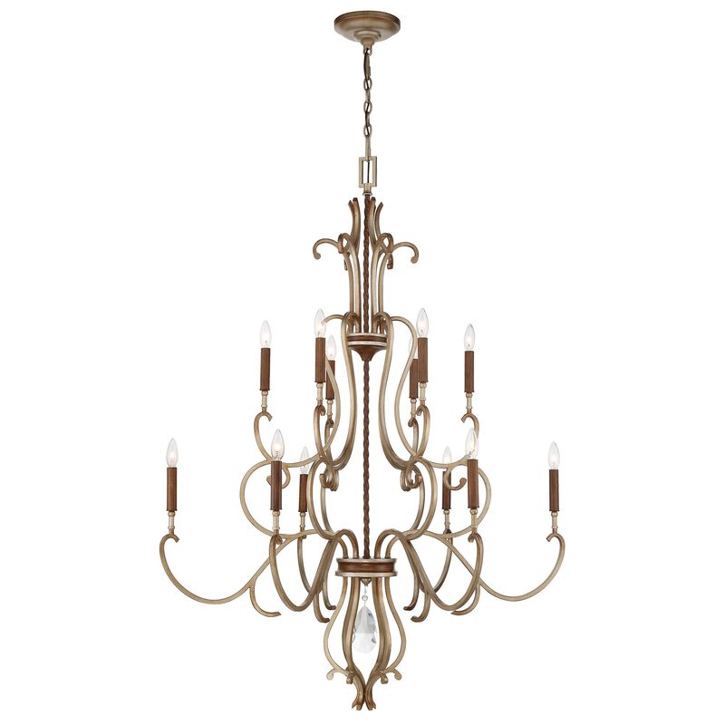 Magnolia Manor 42 Inch 12 Light Chandelier by Metropolitan Lighting
