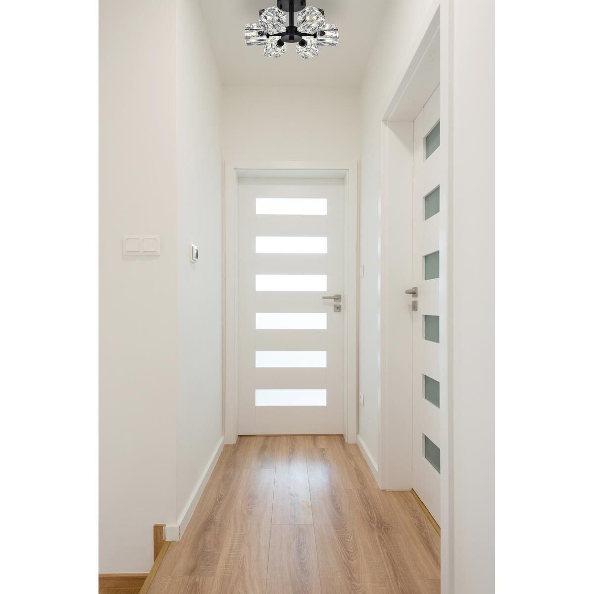 Lyra 14 Inch Semi Flush Mount by Elegant Lighting