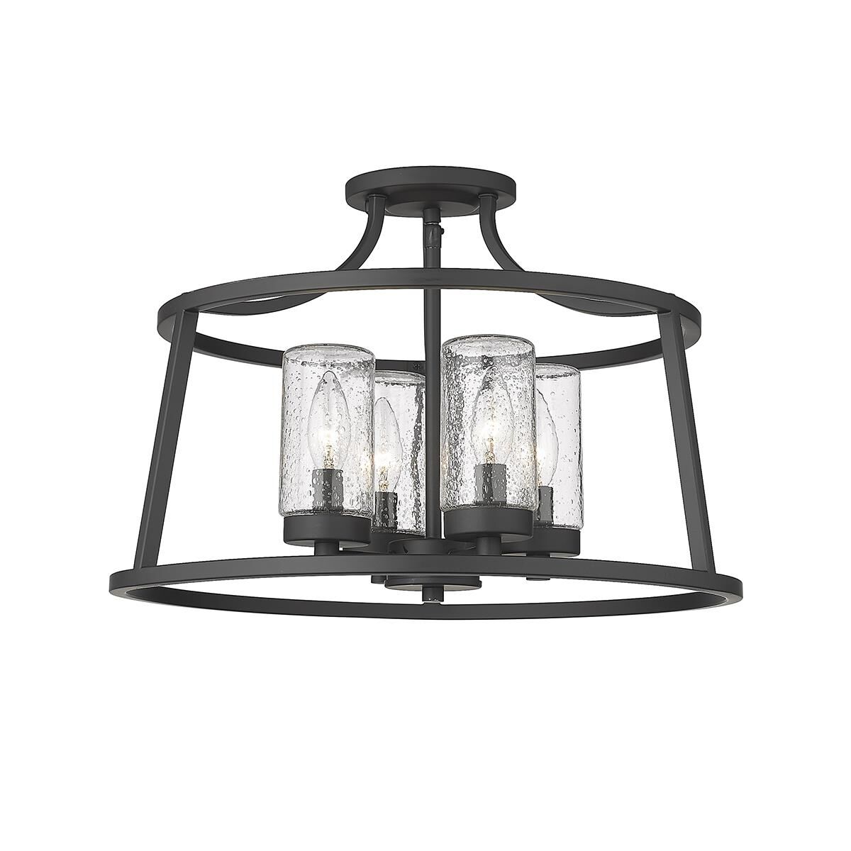 Shown in Matte Black finish and Clear glass