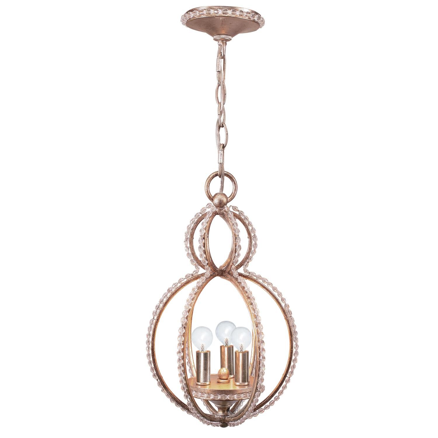 Garland 9 Inch 3 Light Mini Chandelier by Crystorama