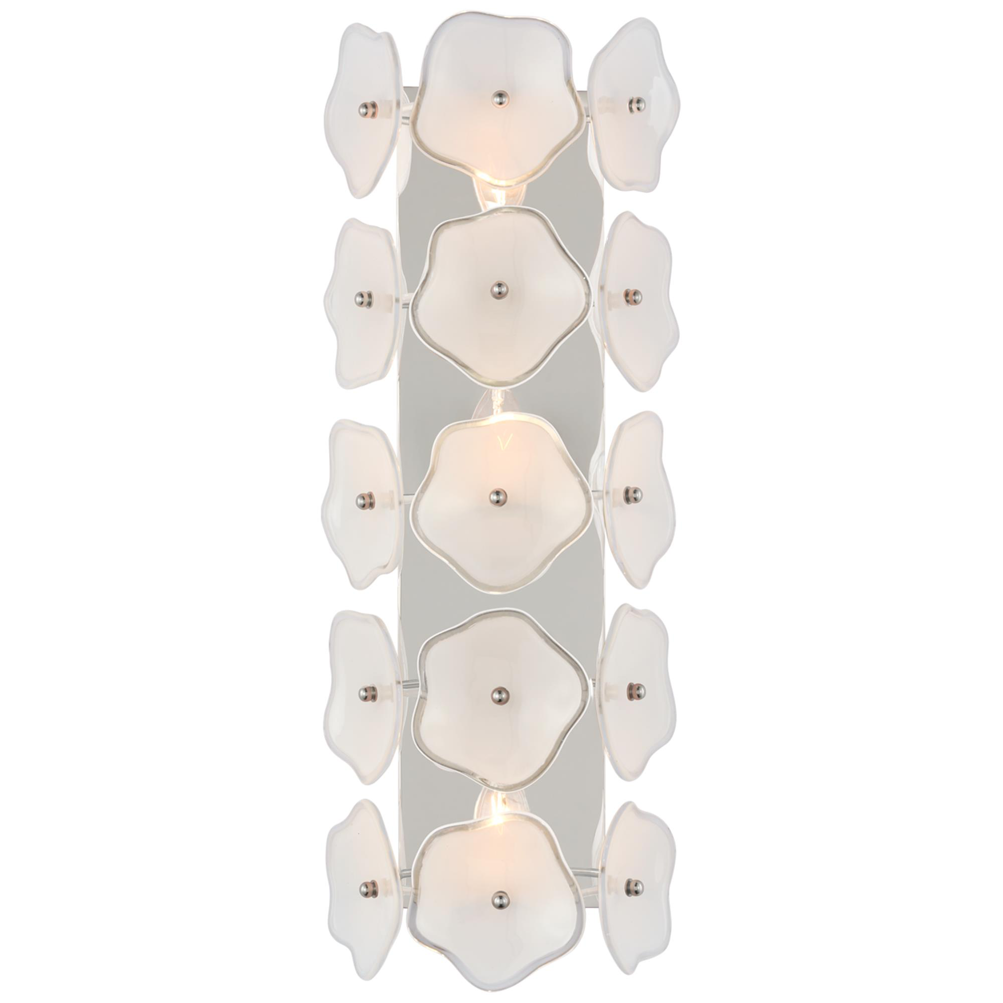 Shown in Polished Nickel finish and Cream Tinted Glass shade