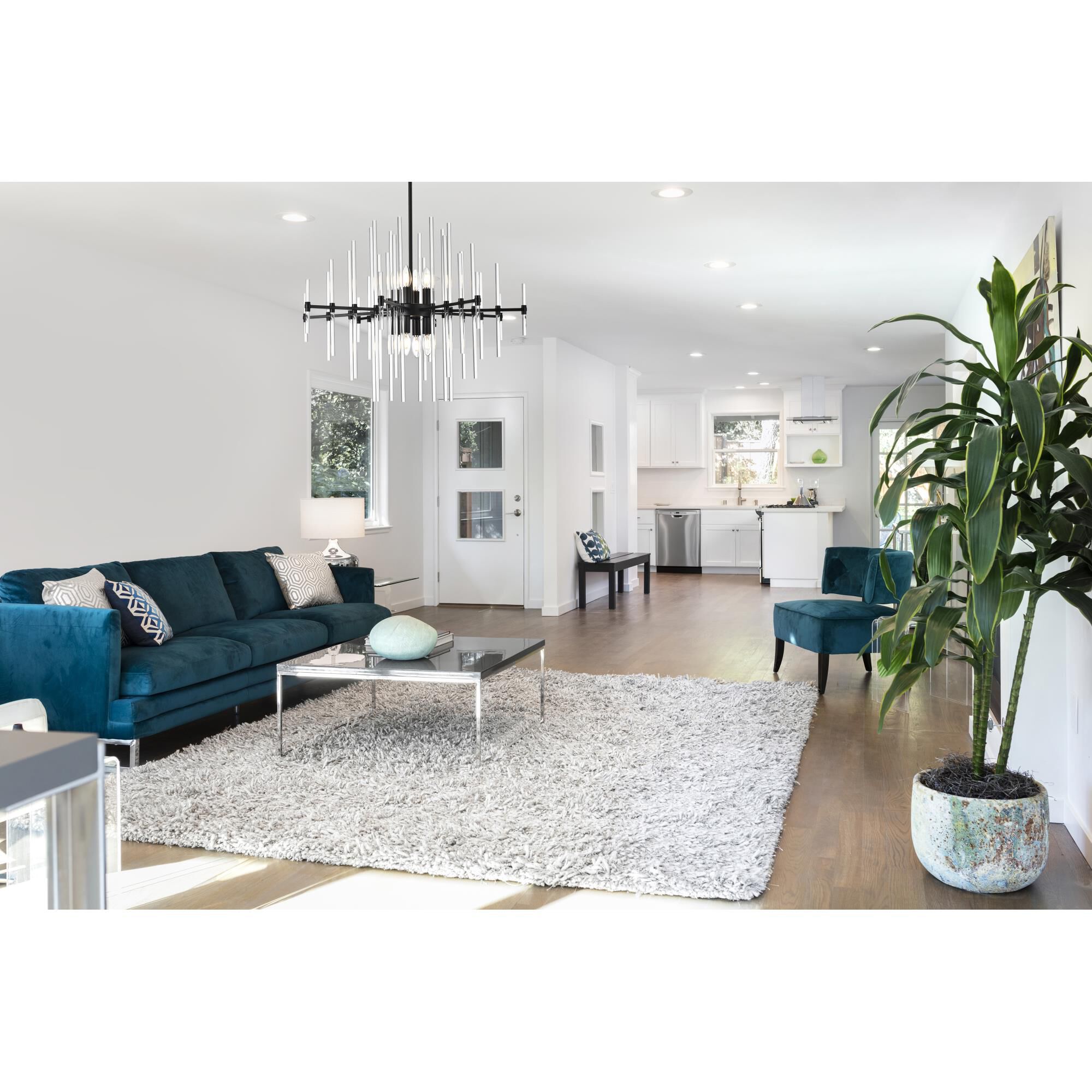 Sienna 31 Inch 8 Light Chandelier by Elegant Lighting