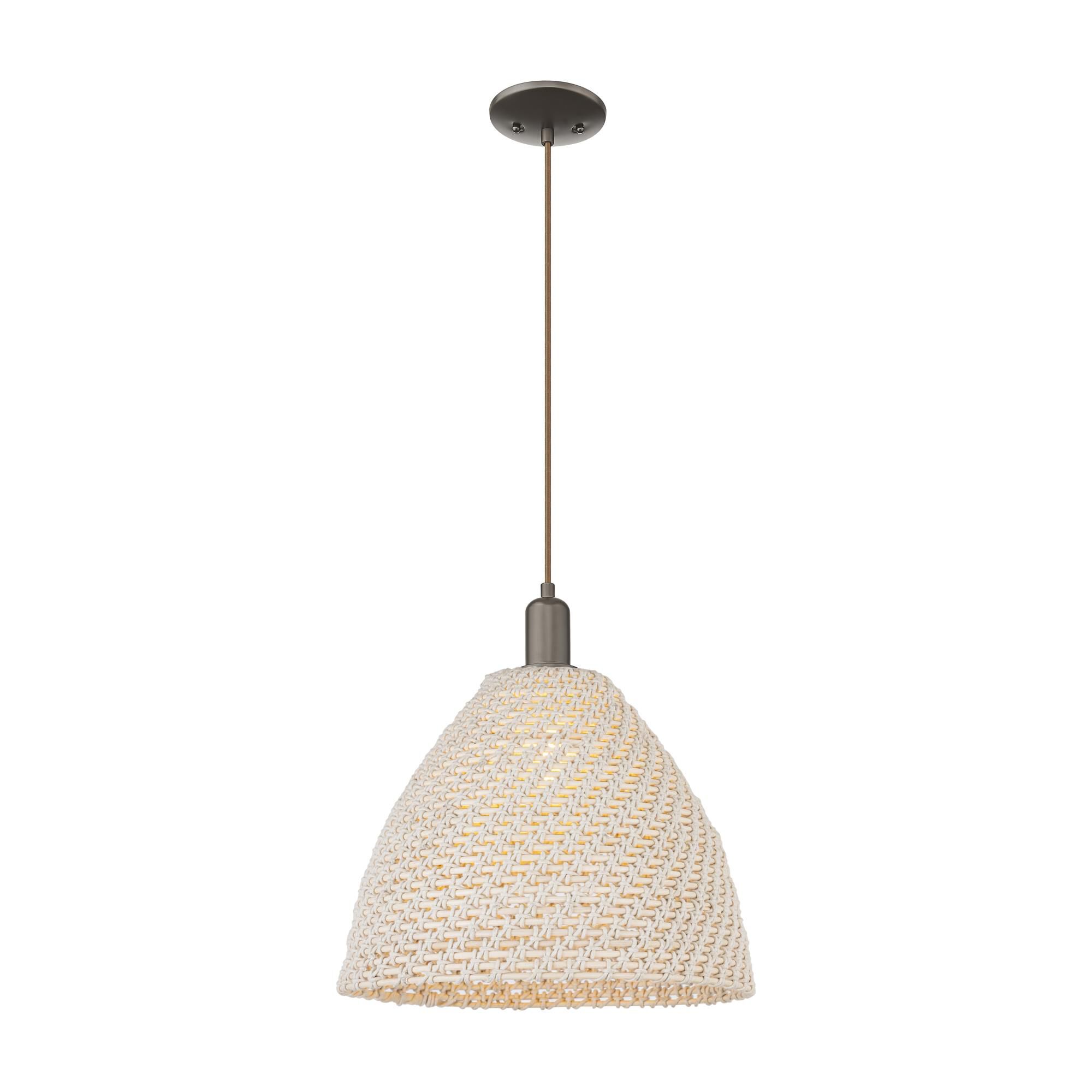 Bruno Marashlian Natural Ballston Dome 16 Inch Large Pendant by Innovations Lighting