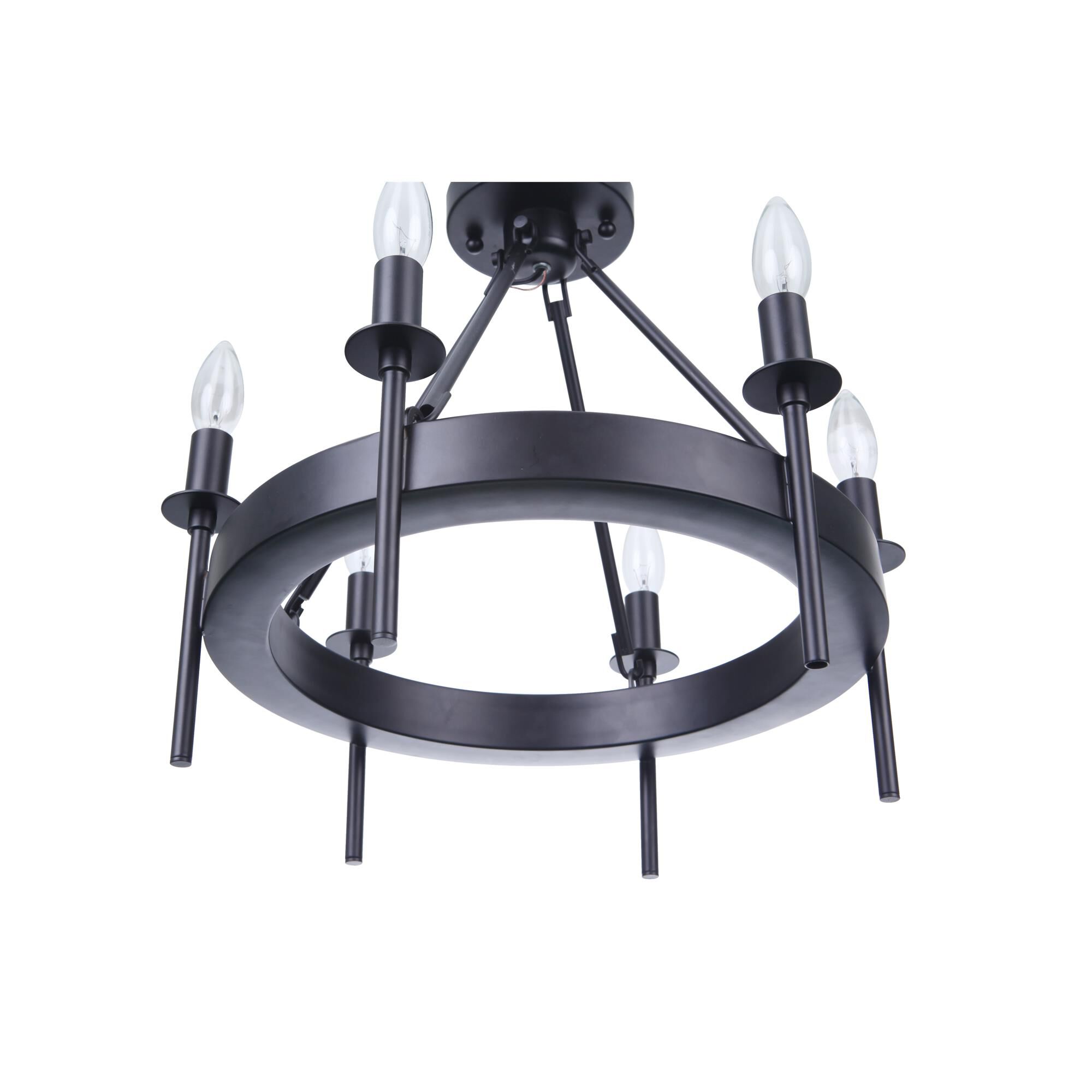 Larrson 17 Inch 6 Light Semi Flush Mount by Craftmade