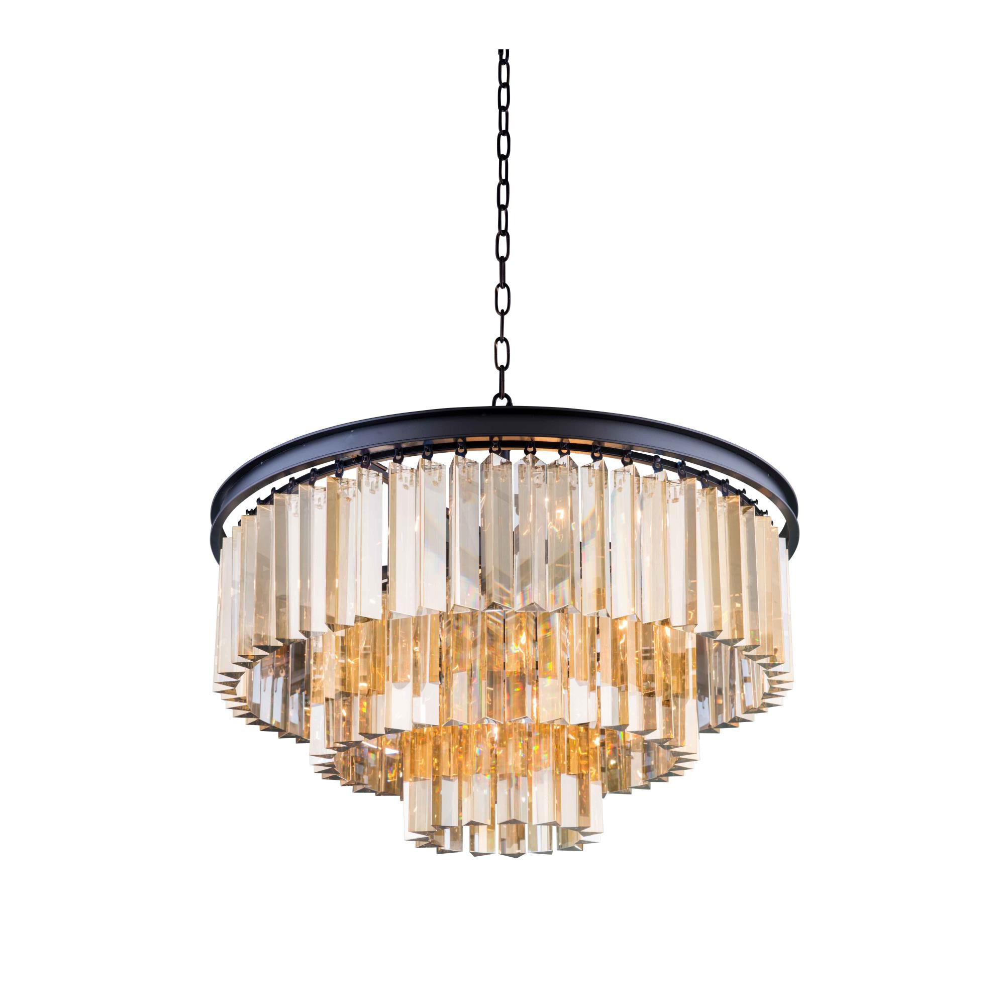 Sydney 26 Inch 9 Light Chandelier by Elegant Lighting