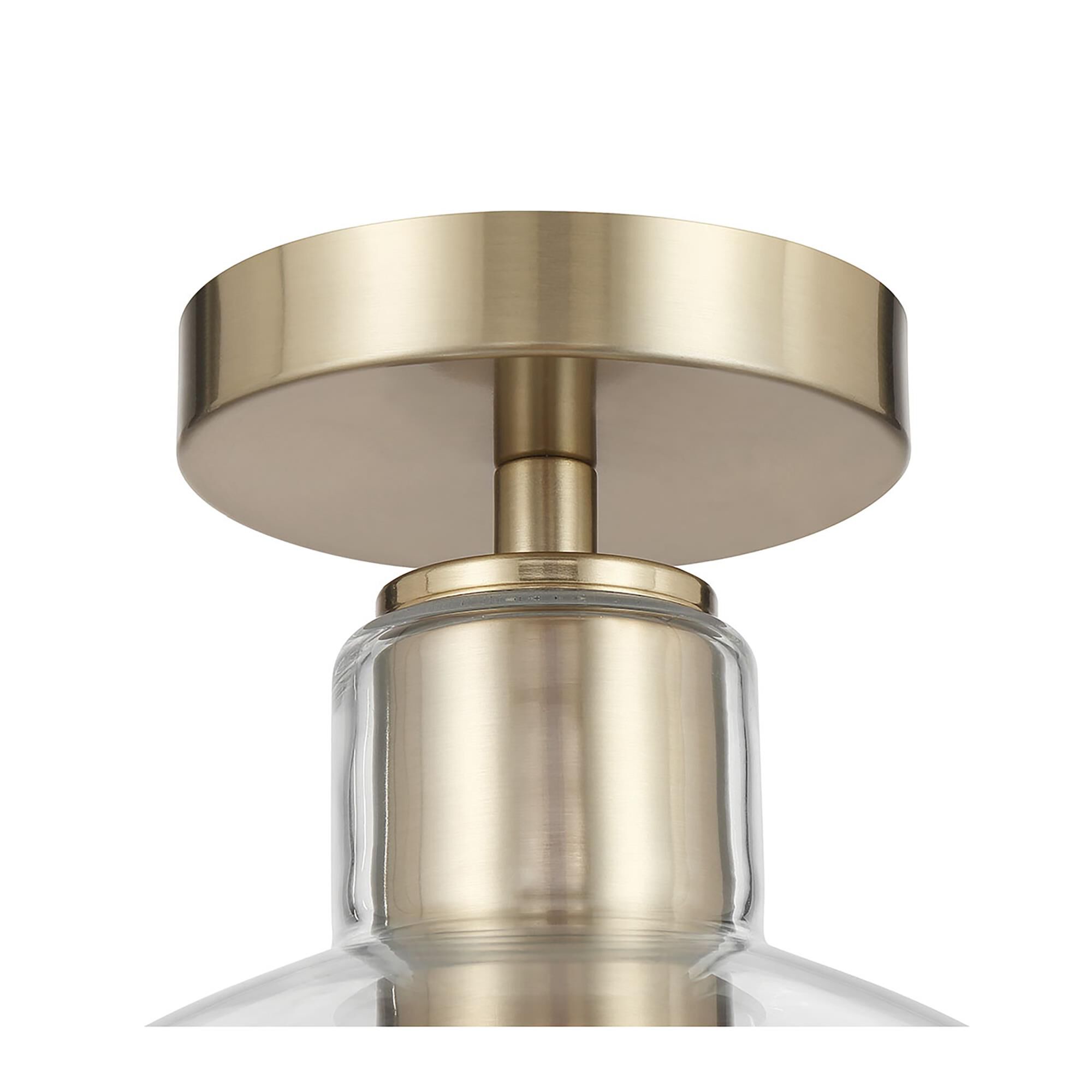 Shown in Modern Gold finish and Clear glass