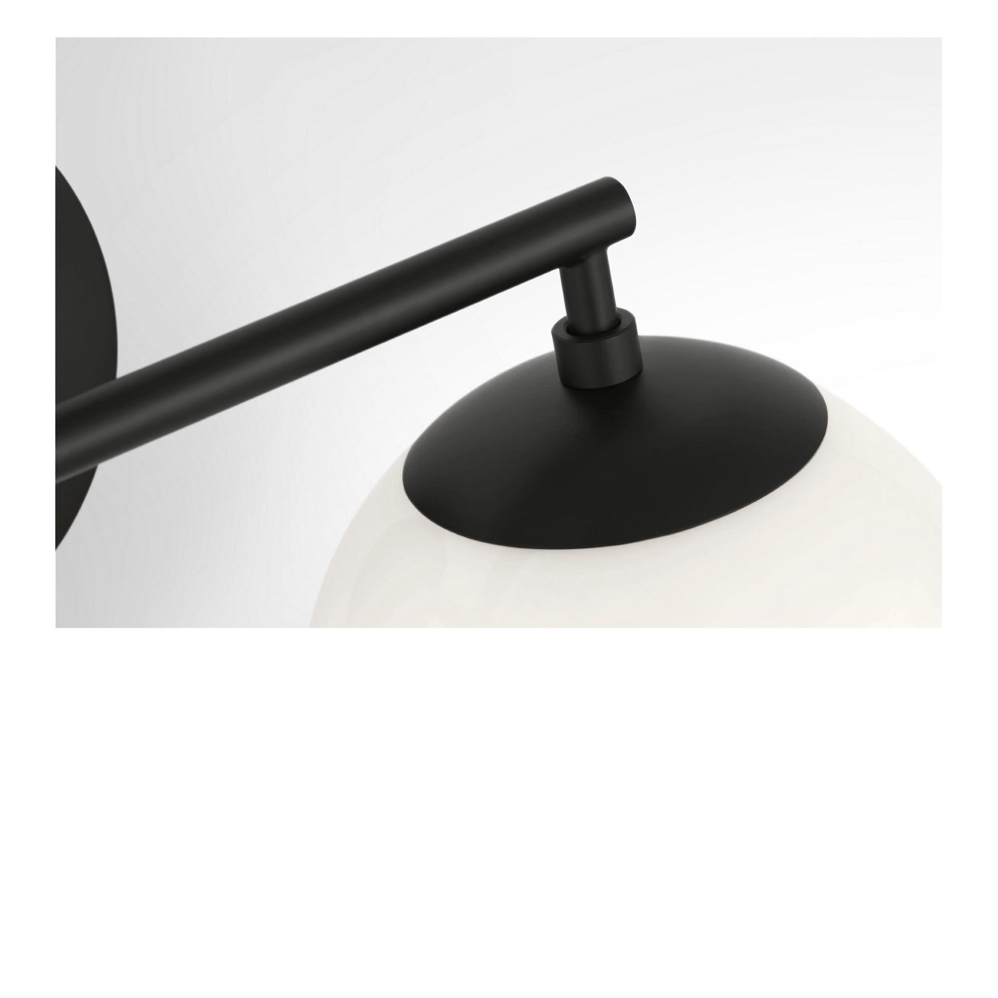 Shown in Midnight Black finish and Clear White glass