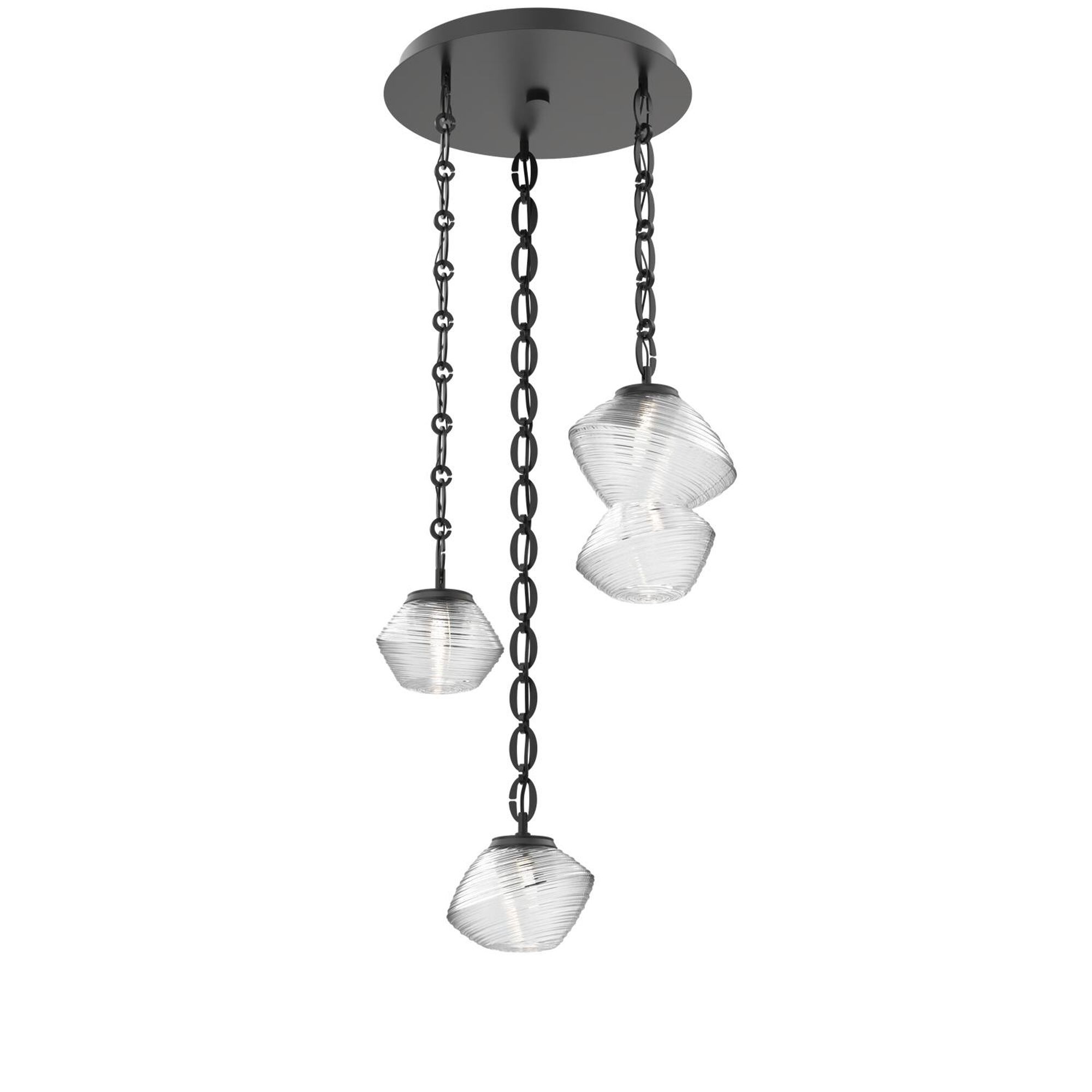Shown in Matte Black finish and Clear glass