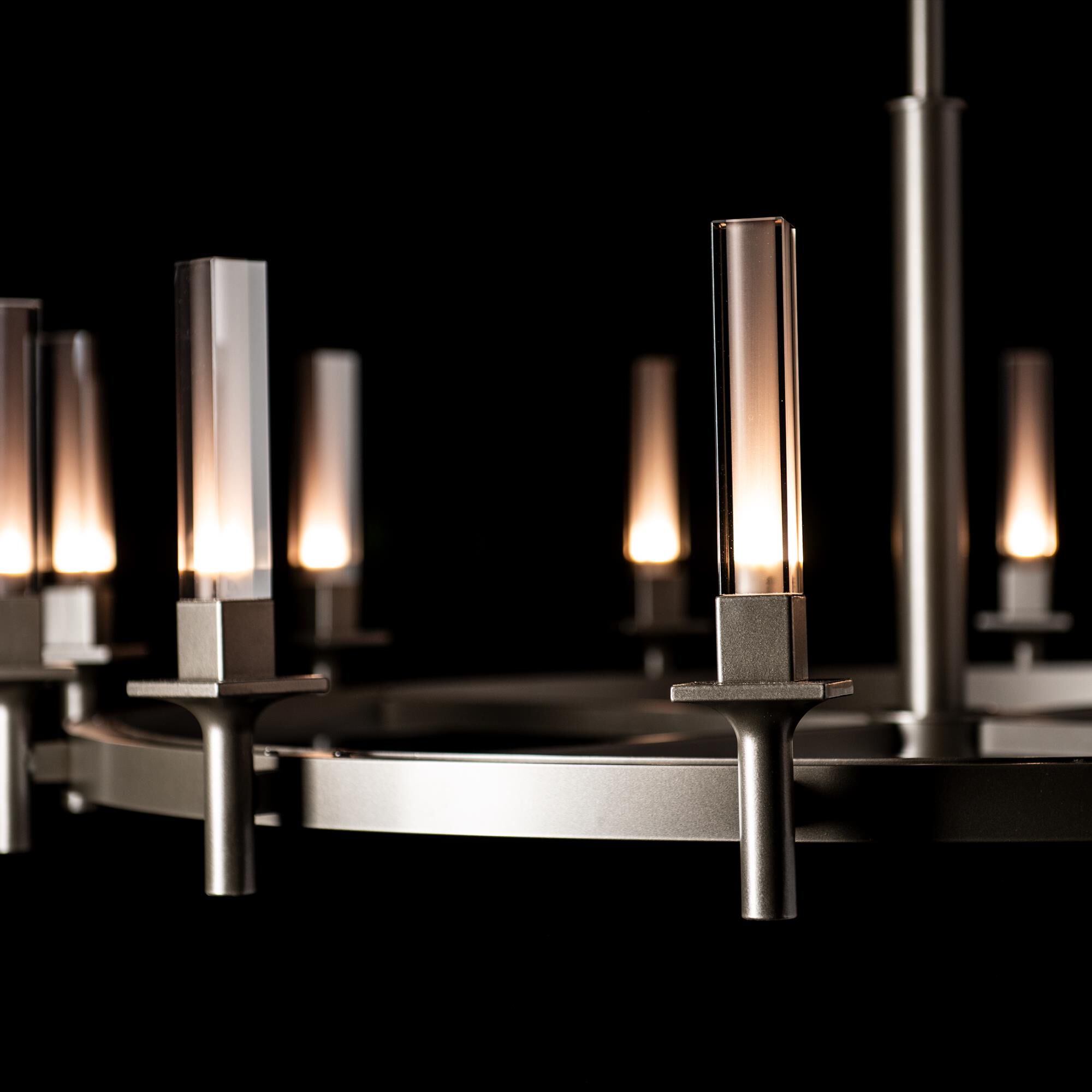 Shown in Dark Smoke finish and Frosted glass