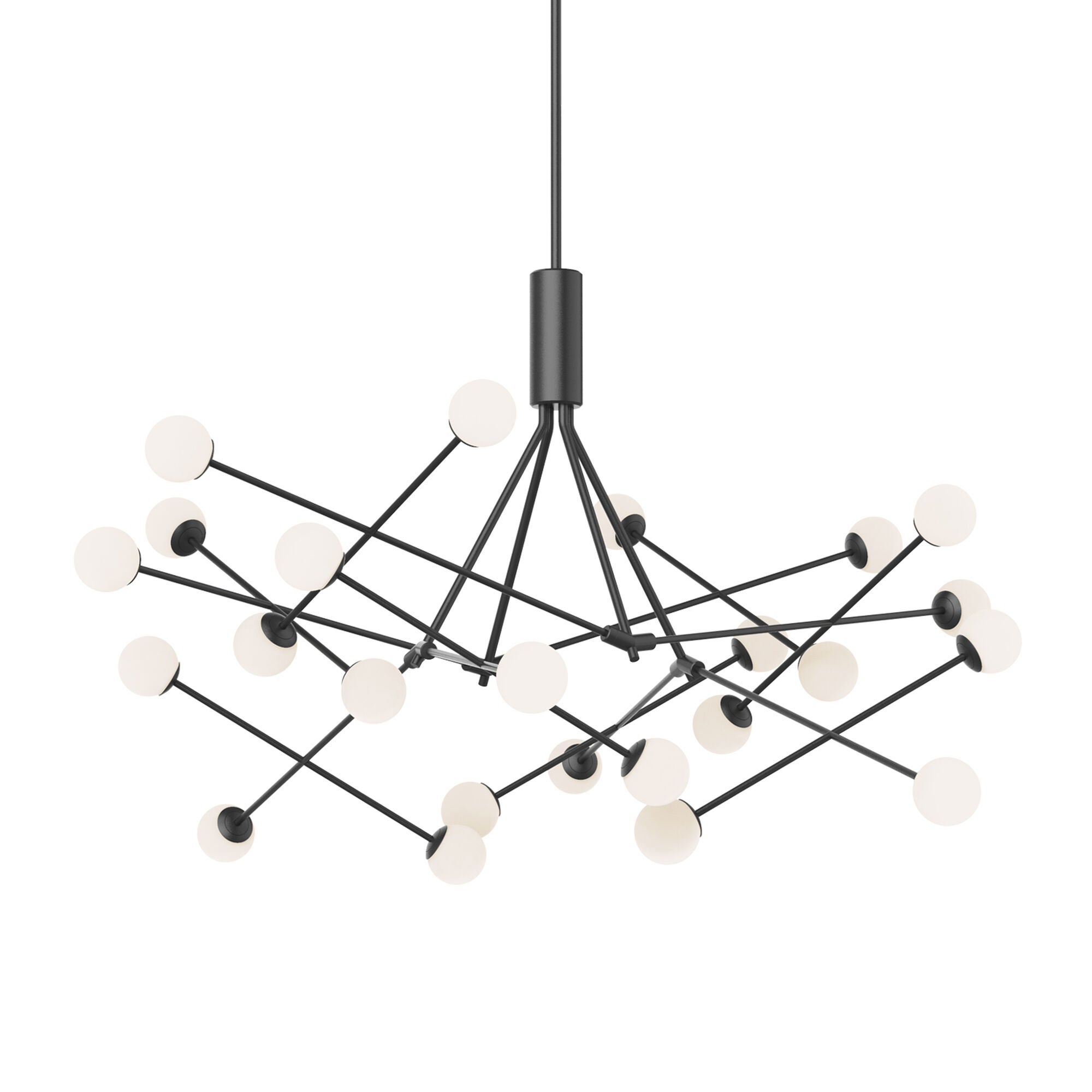 Shown in Black finish and Opal glass