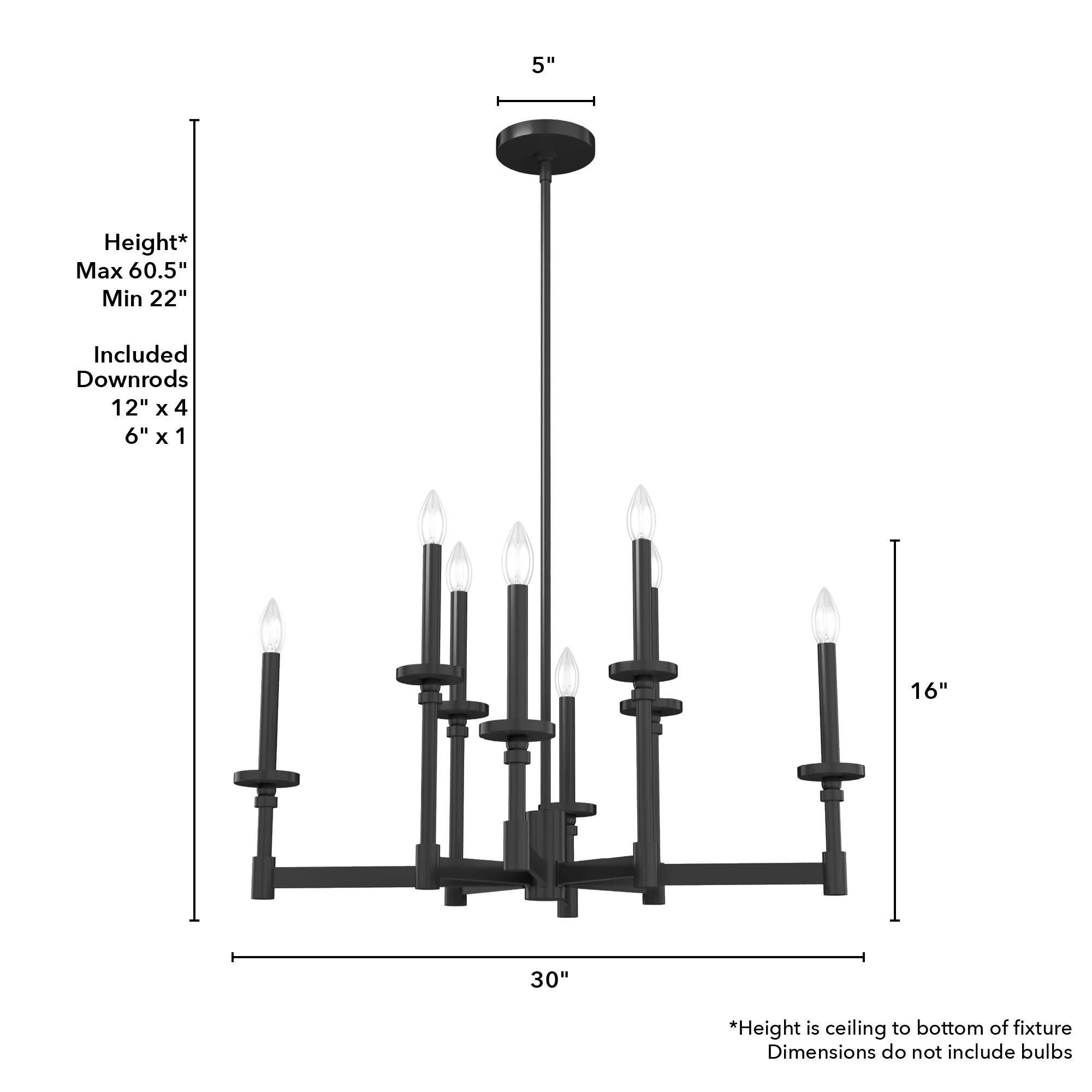 Briargrove 30 Inch 8 Light Chandelier by Hunter Fan
