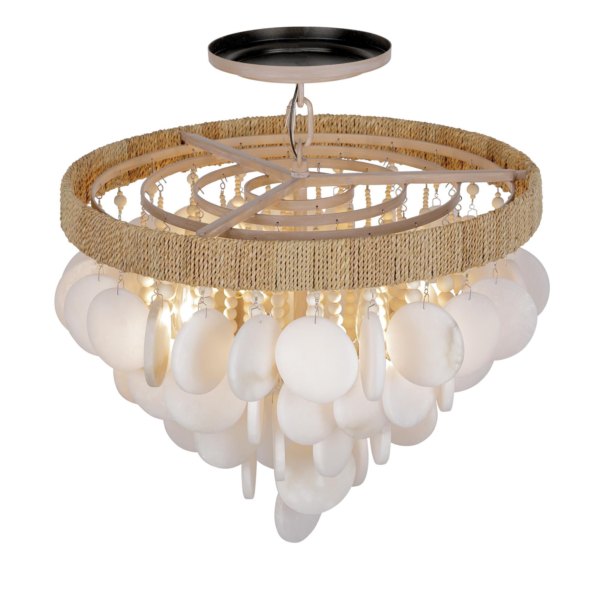 Aurelia's Cove 17 Inch 4 Light Semi Flush Mount,