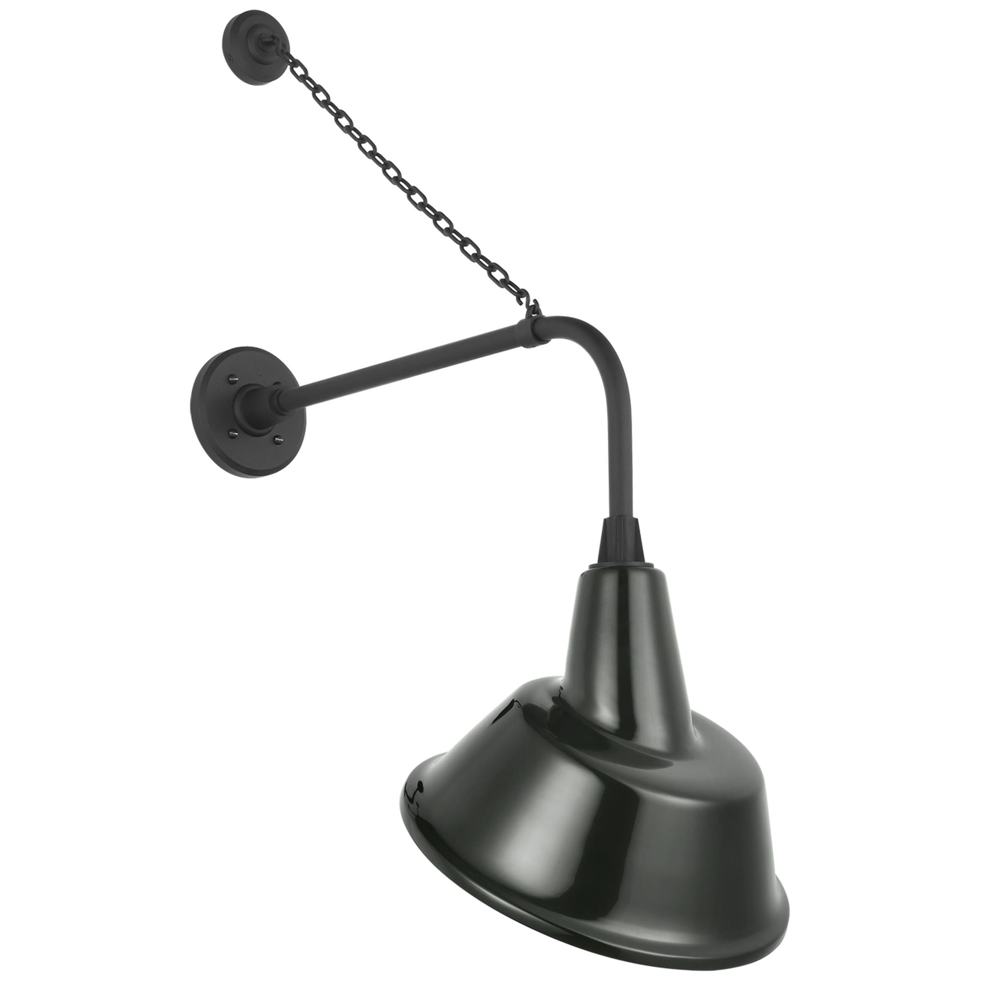 Shown in Matte Black finish and Green shade