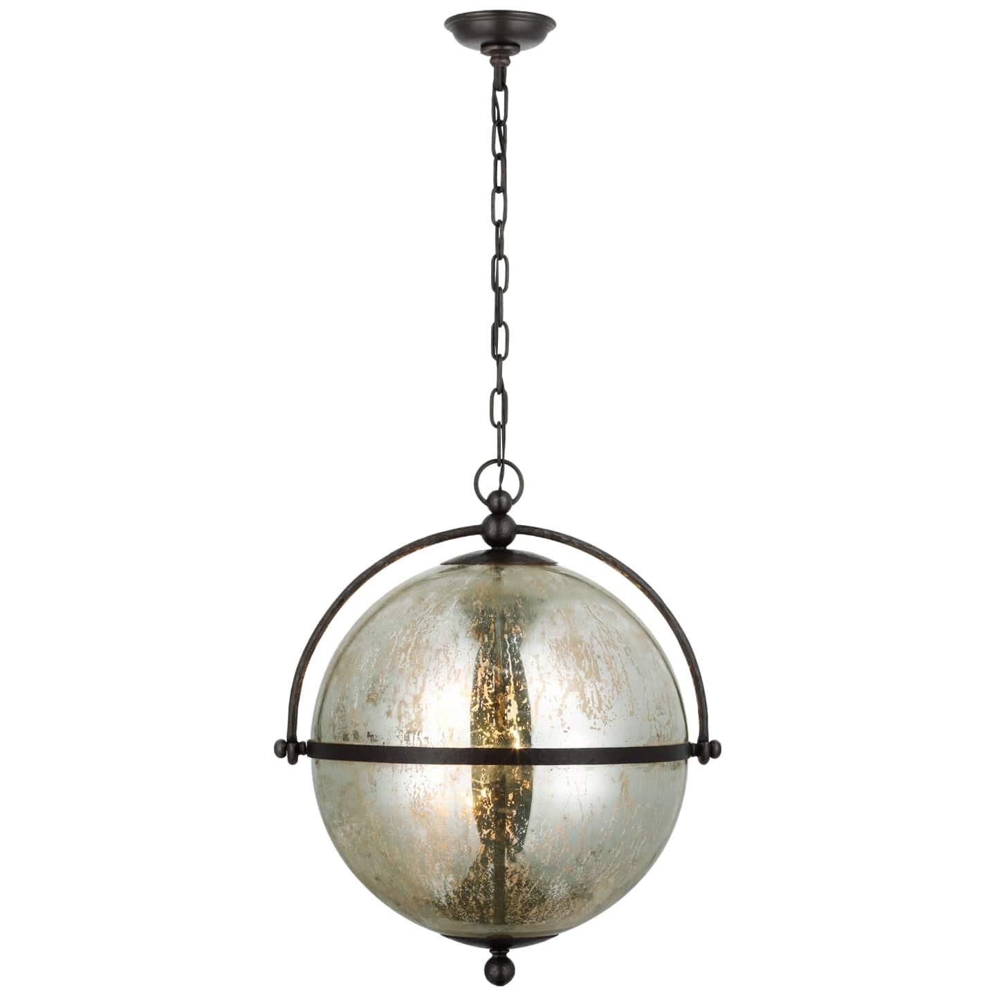 Shown in Aged Iron finish and Antiqued Mercury glass