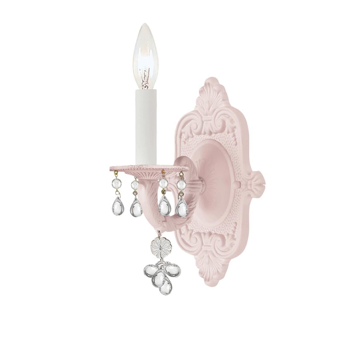 Shown in Blush finish and Murano  crystal