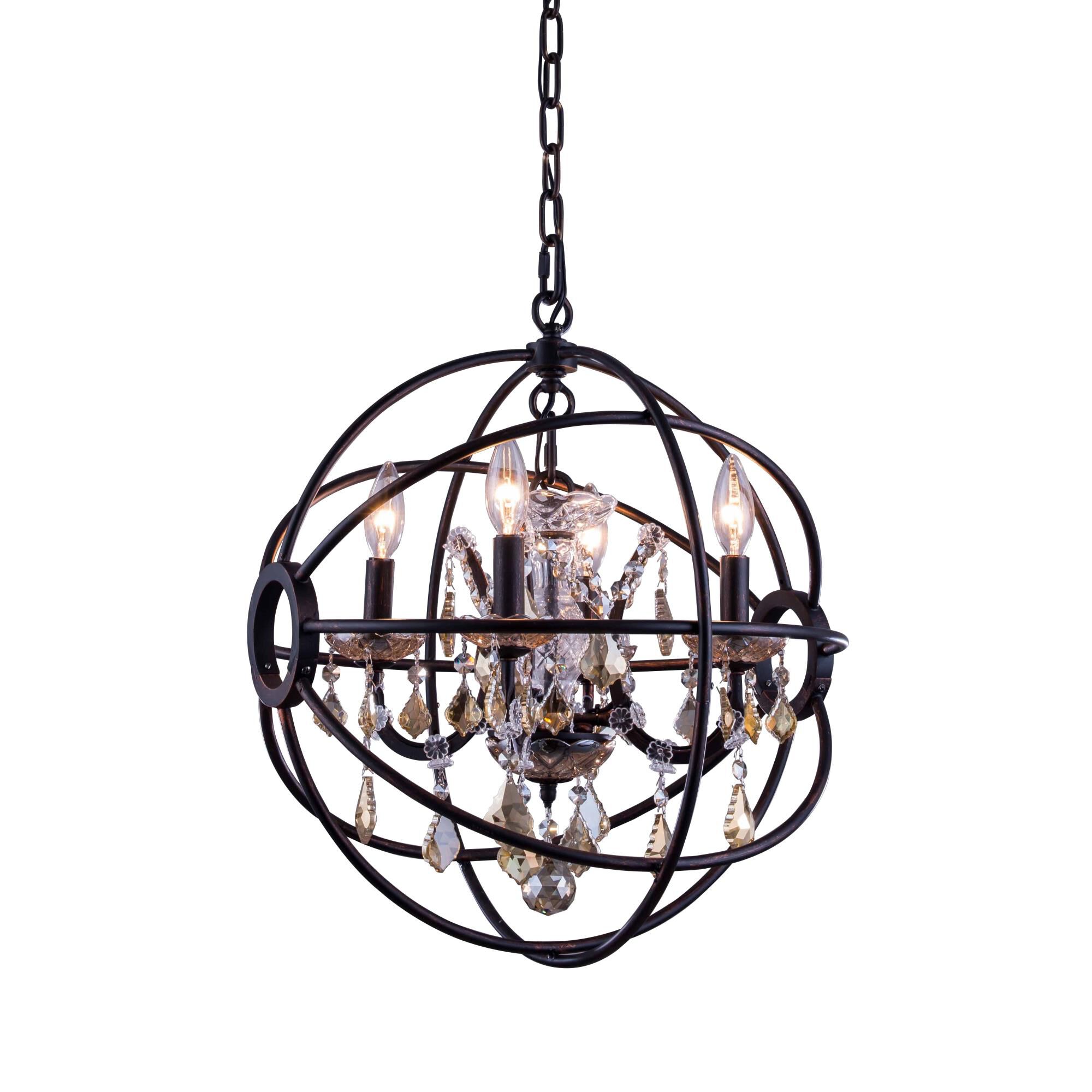 Shown in Dark Bronze finish and Royal Cut crystal and Golden Teak (Smoky) accent