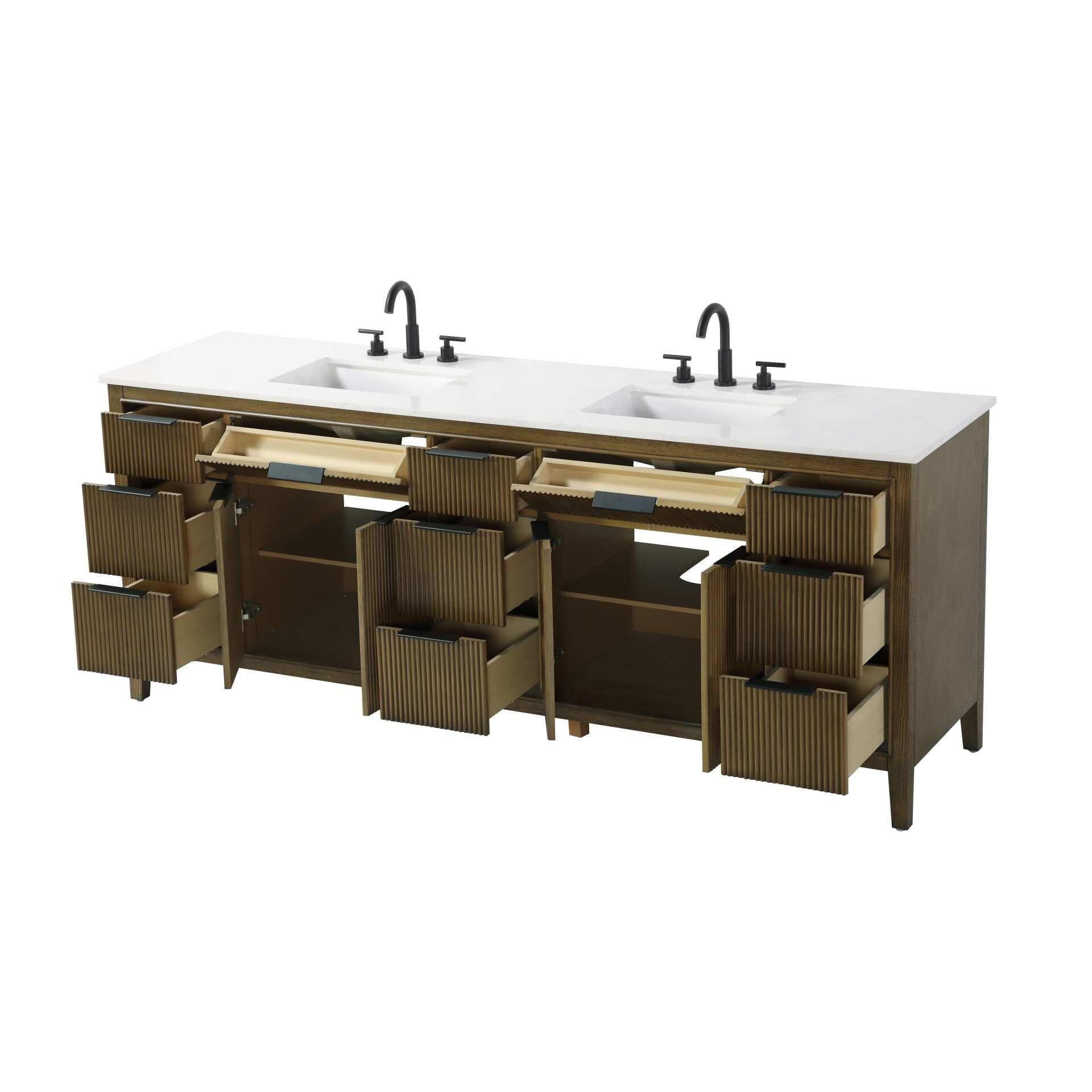 Langston 84 Inch Bath Vanity by Elegant Decor