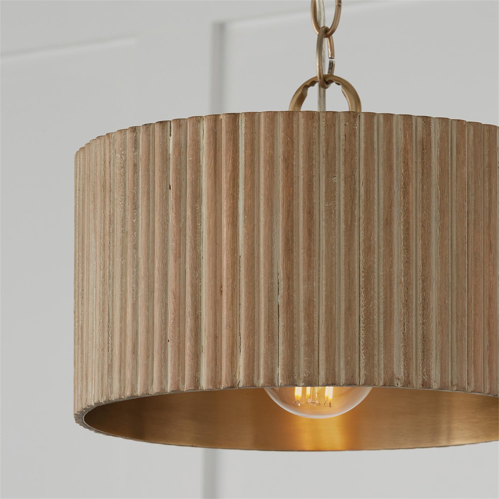 Shown in White Wash And Matte Brass finish