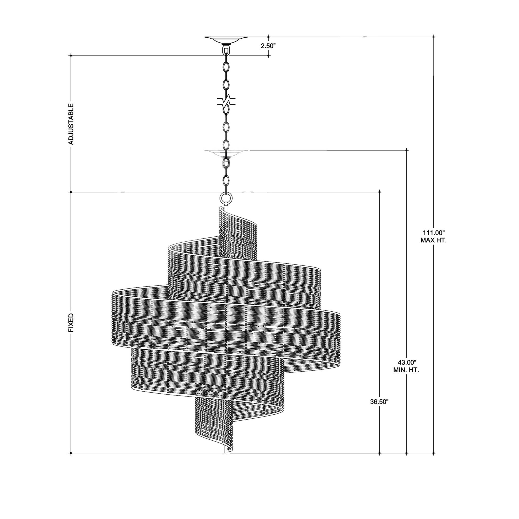 Hiroshi Koshitaka Saisei 32 Inch Chandelier by Currey and Company