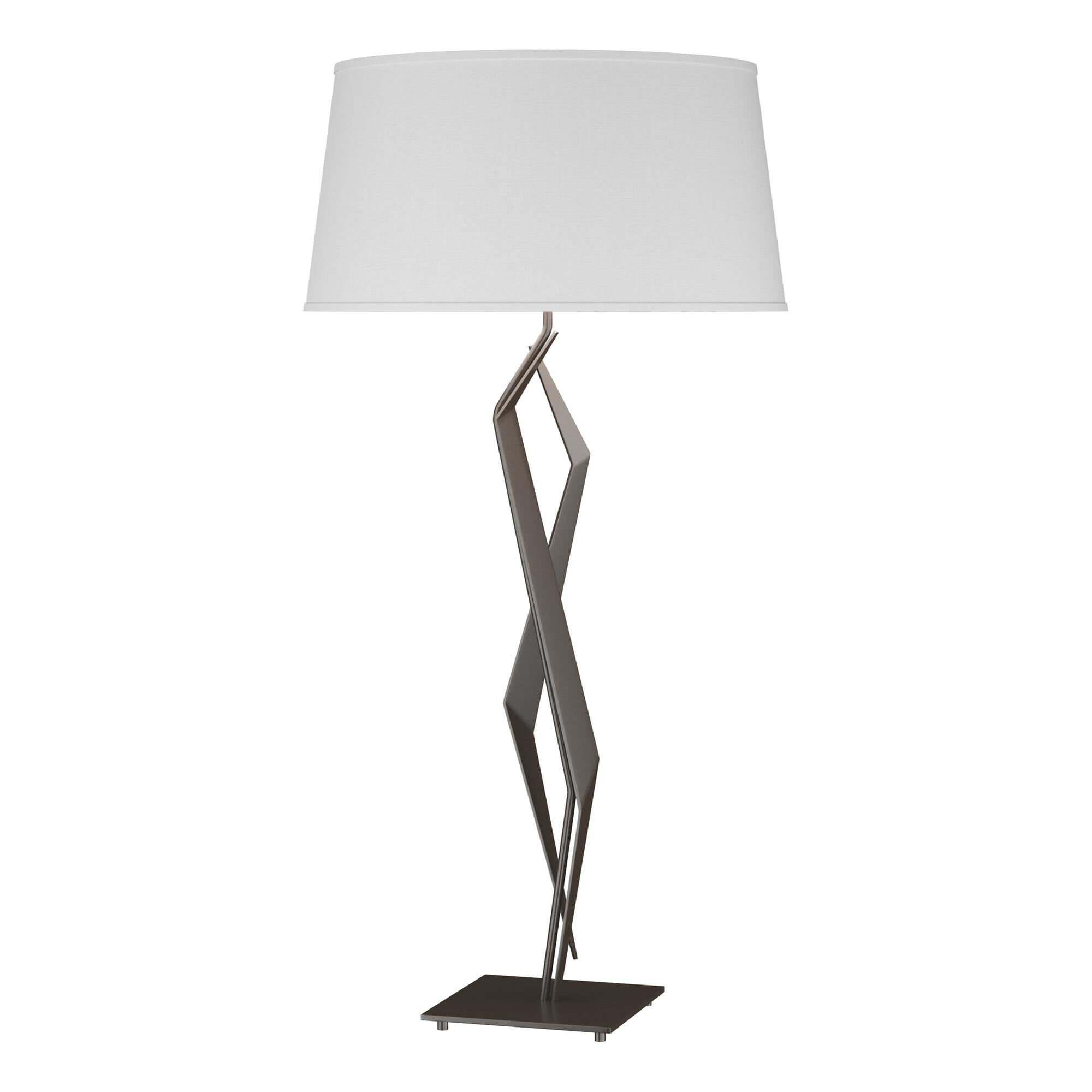Shown in Oil Rubbed Bronze finish and Natural Anna shade
